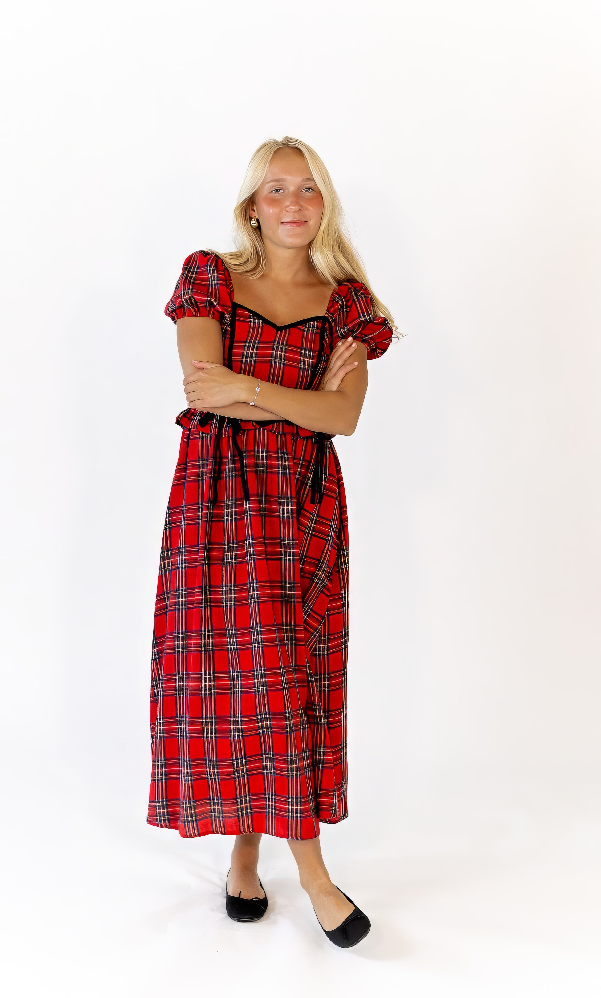 Jacques Plaid Midi Dress