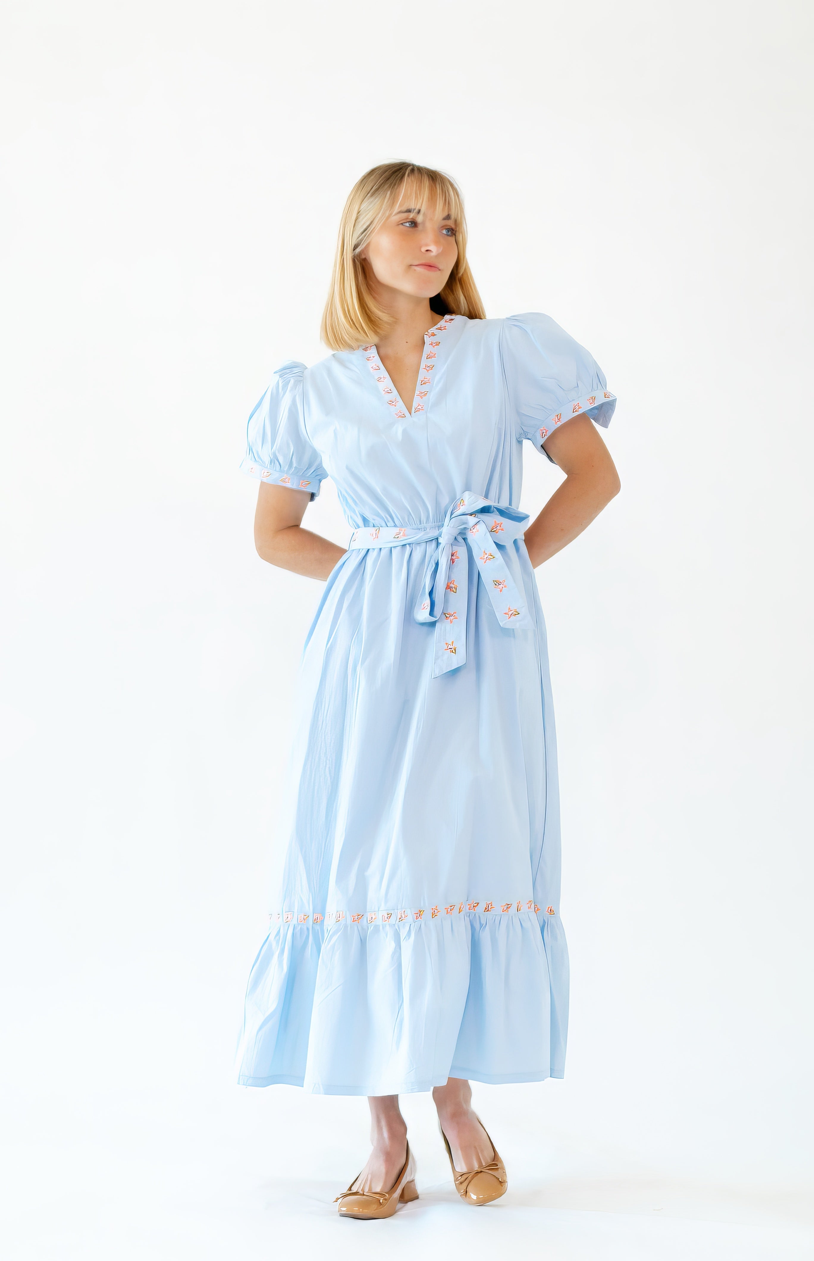 Marley Embroidered Accent Dress