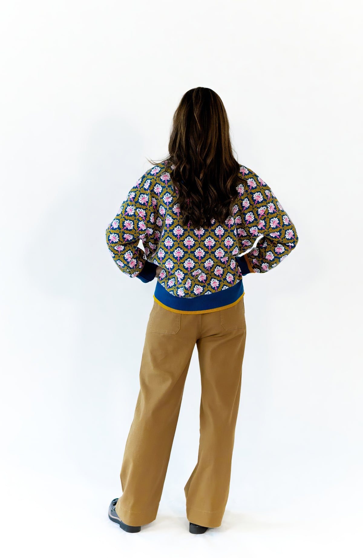 Wilkey Mosaic Half-Zip · Navy