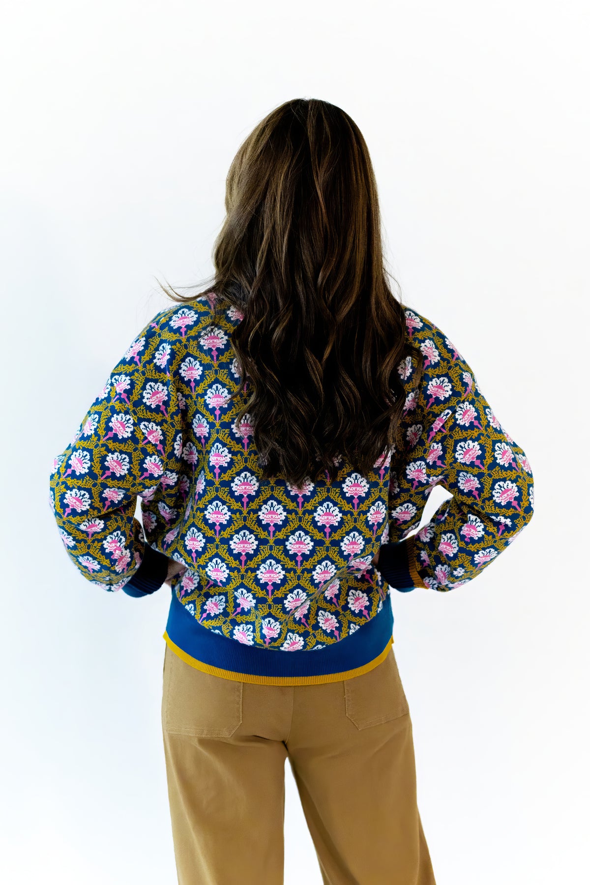 Wilkey Mosaic Half-Zip · Navy