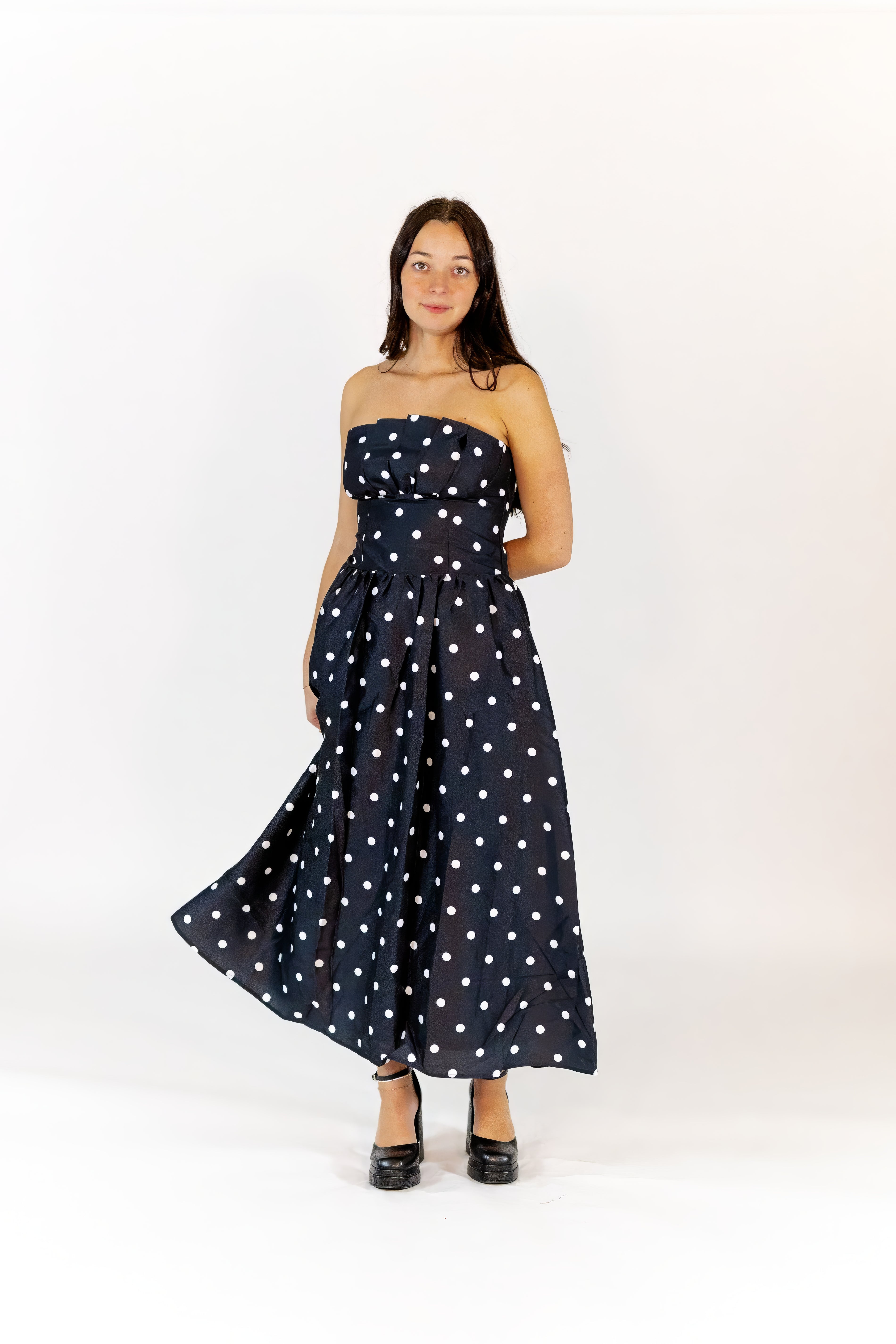 Jade Polka Dot Dress