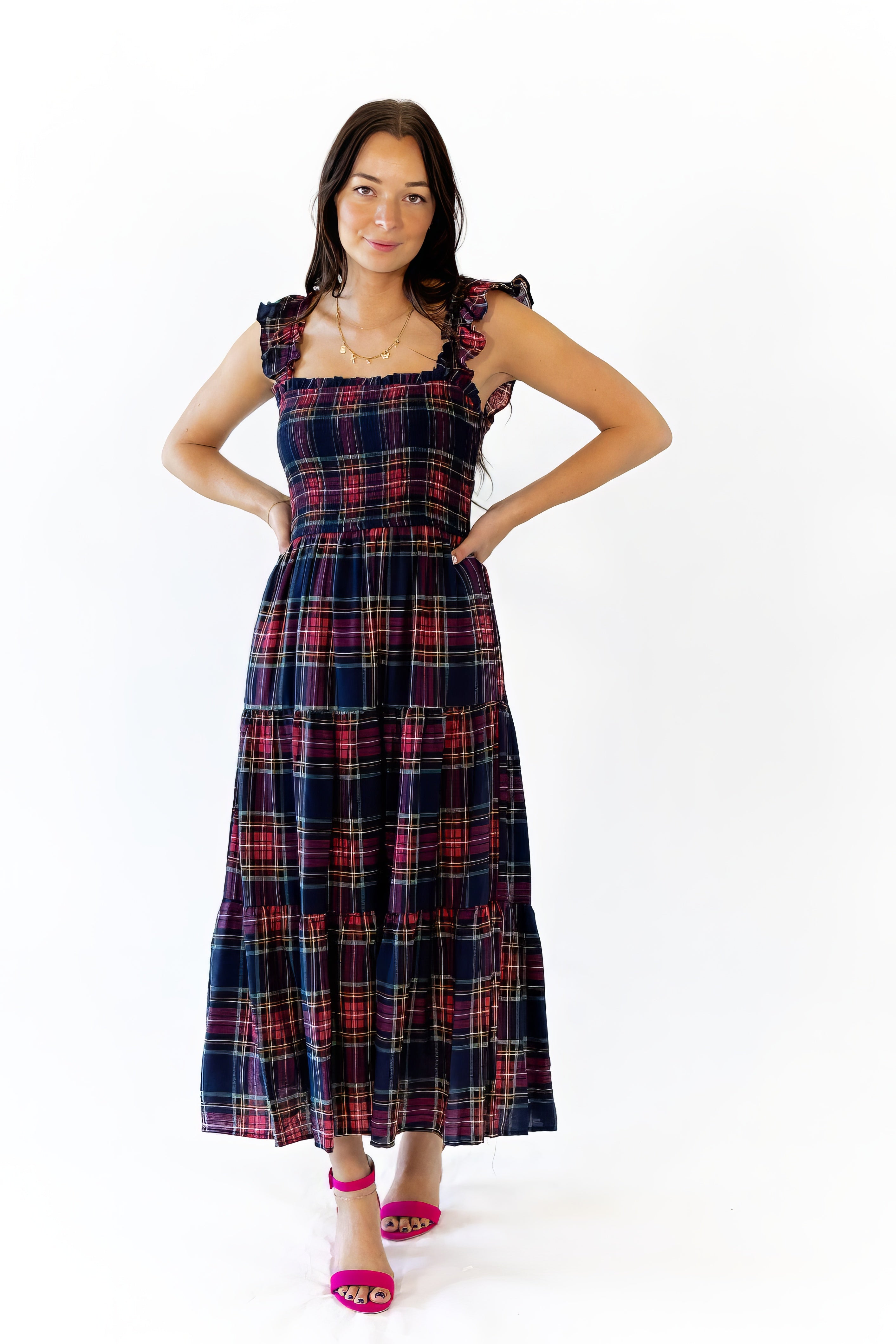 Lea Plai Midi Dress