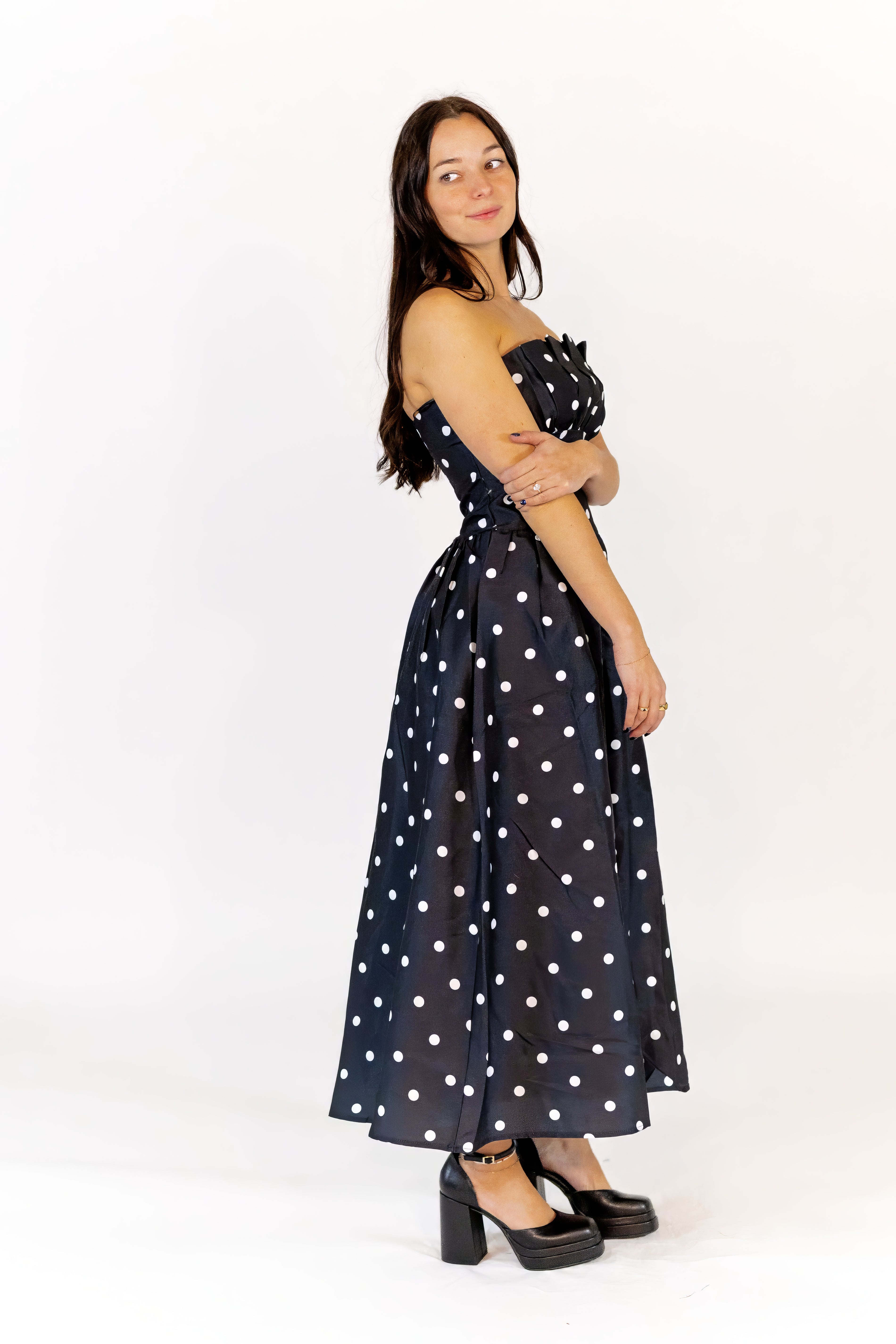 Jade Polka Dot Dress