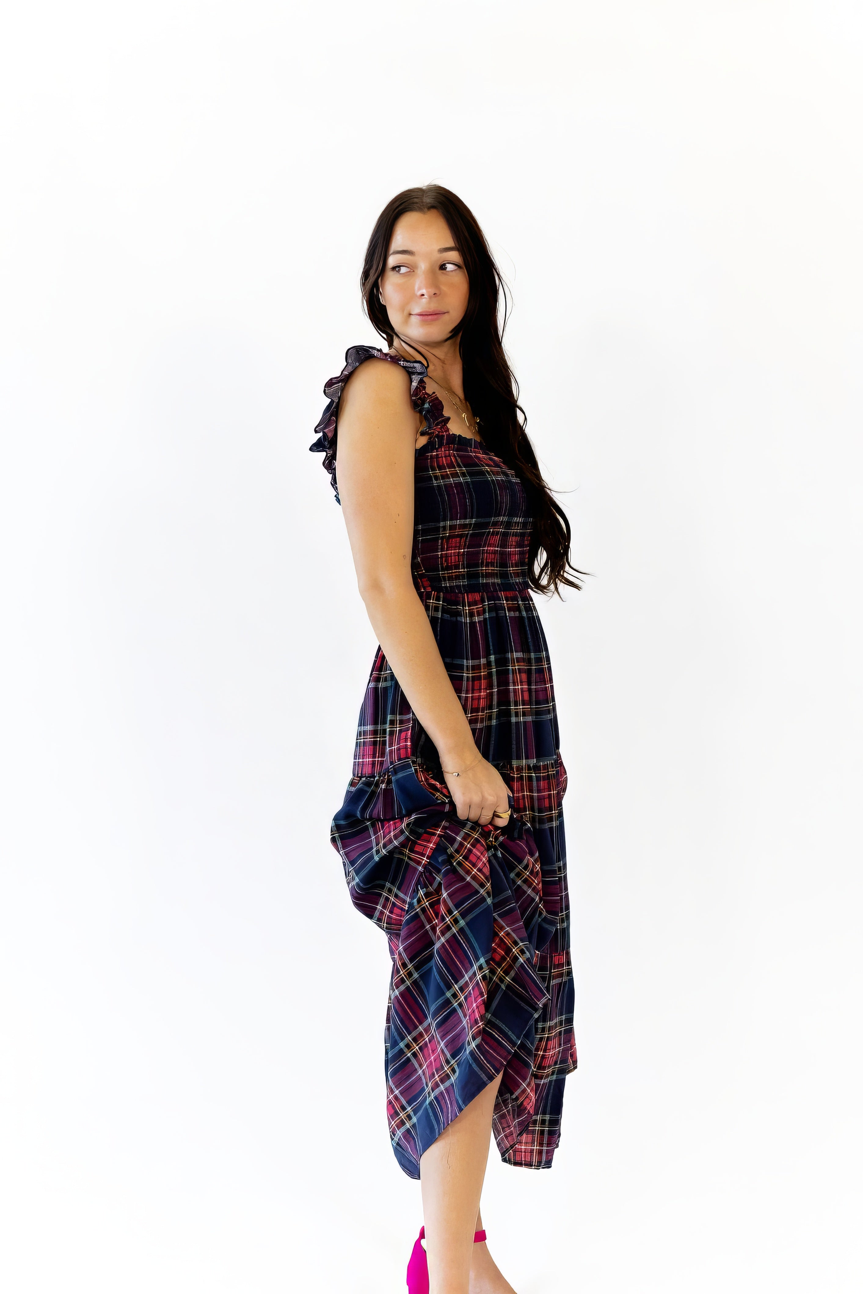 Lea Plai Midi Dress