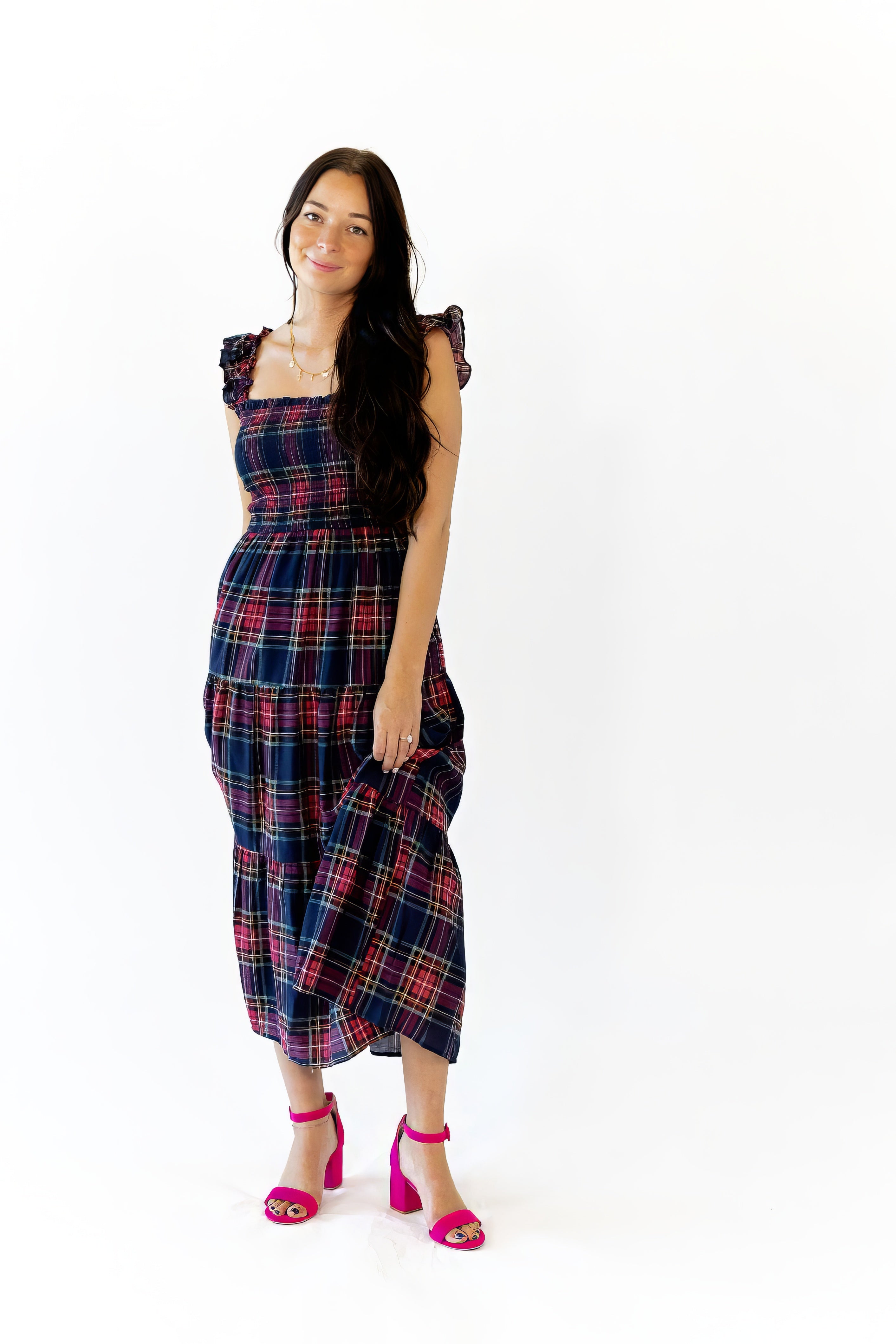 Lea Plai Midi Dress