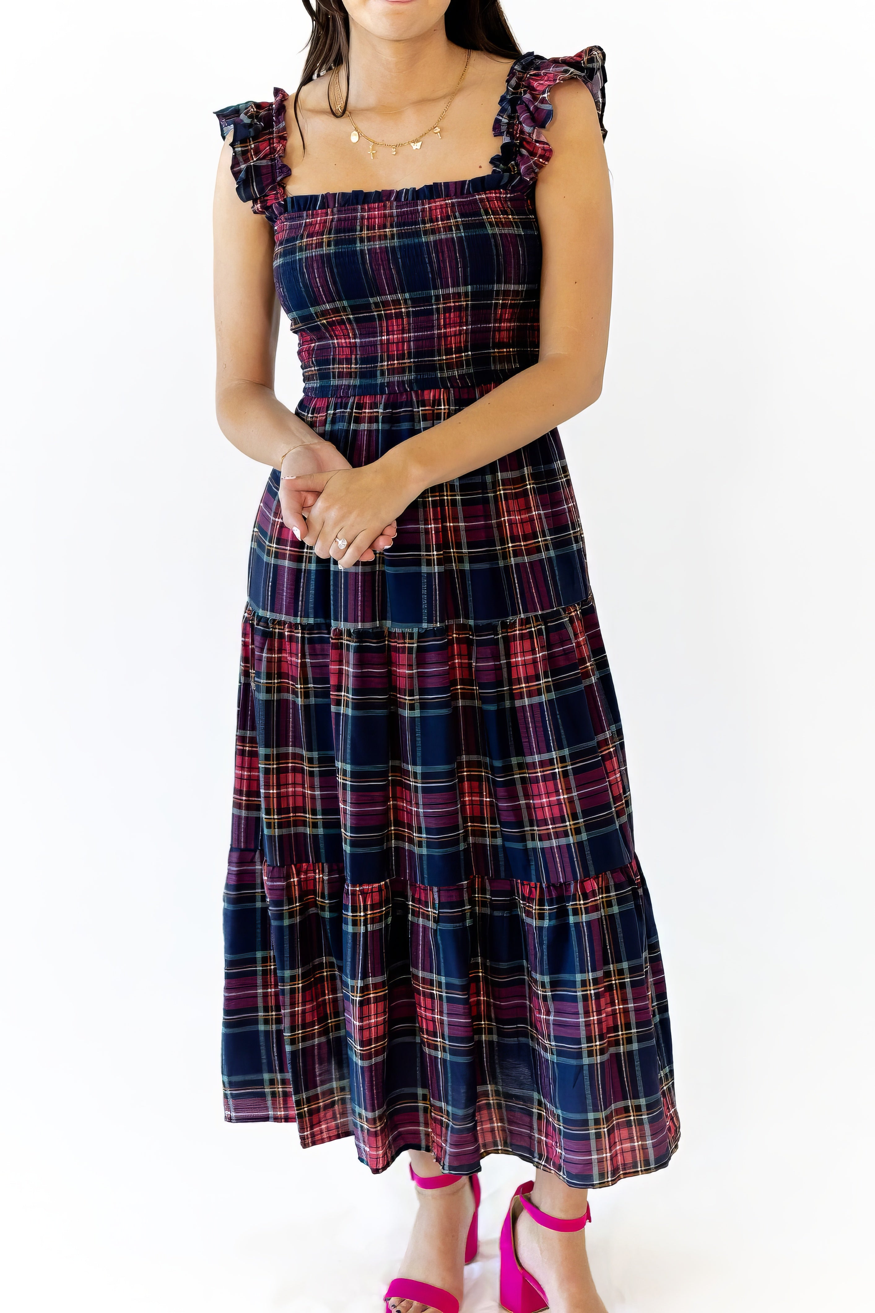 Lea Plai Midi Dress