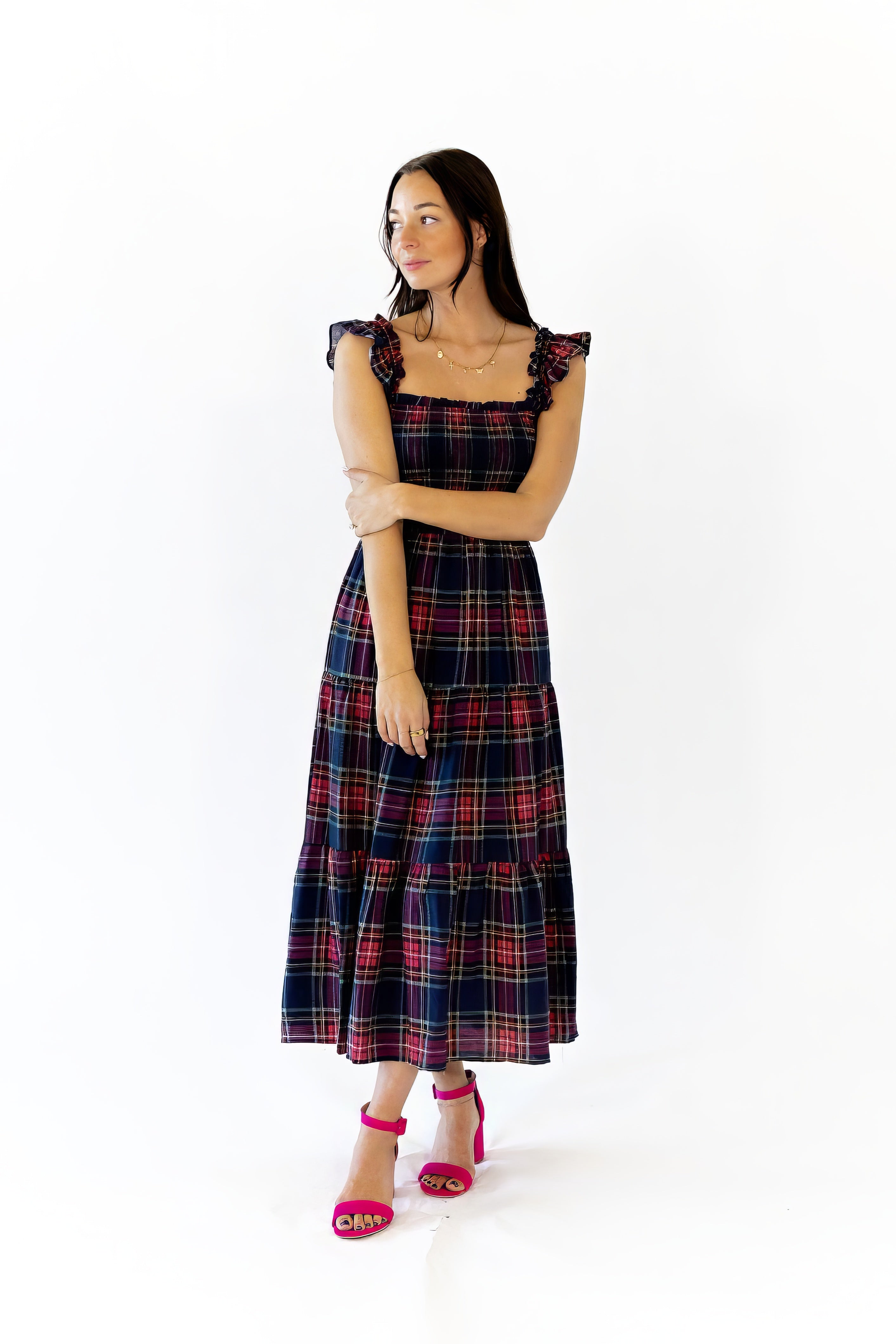 Lea Plai Midi Dress