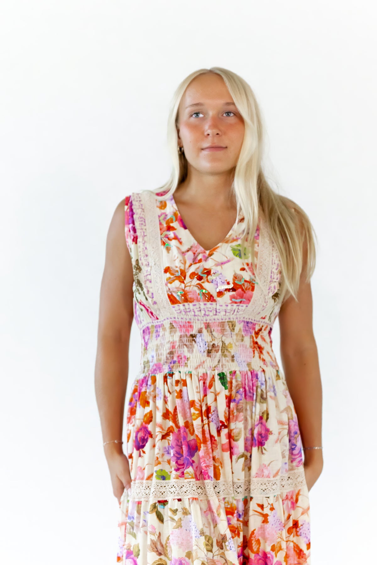 Rosie Smocked Maxi Dress