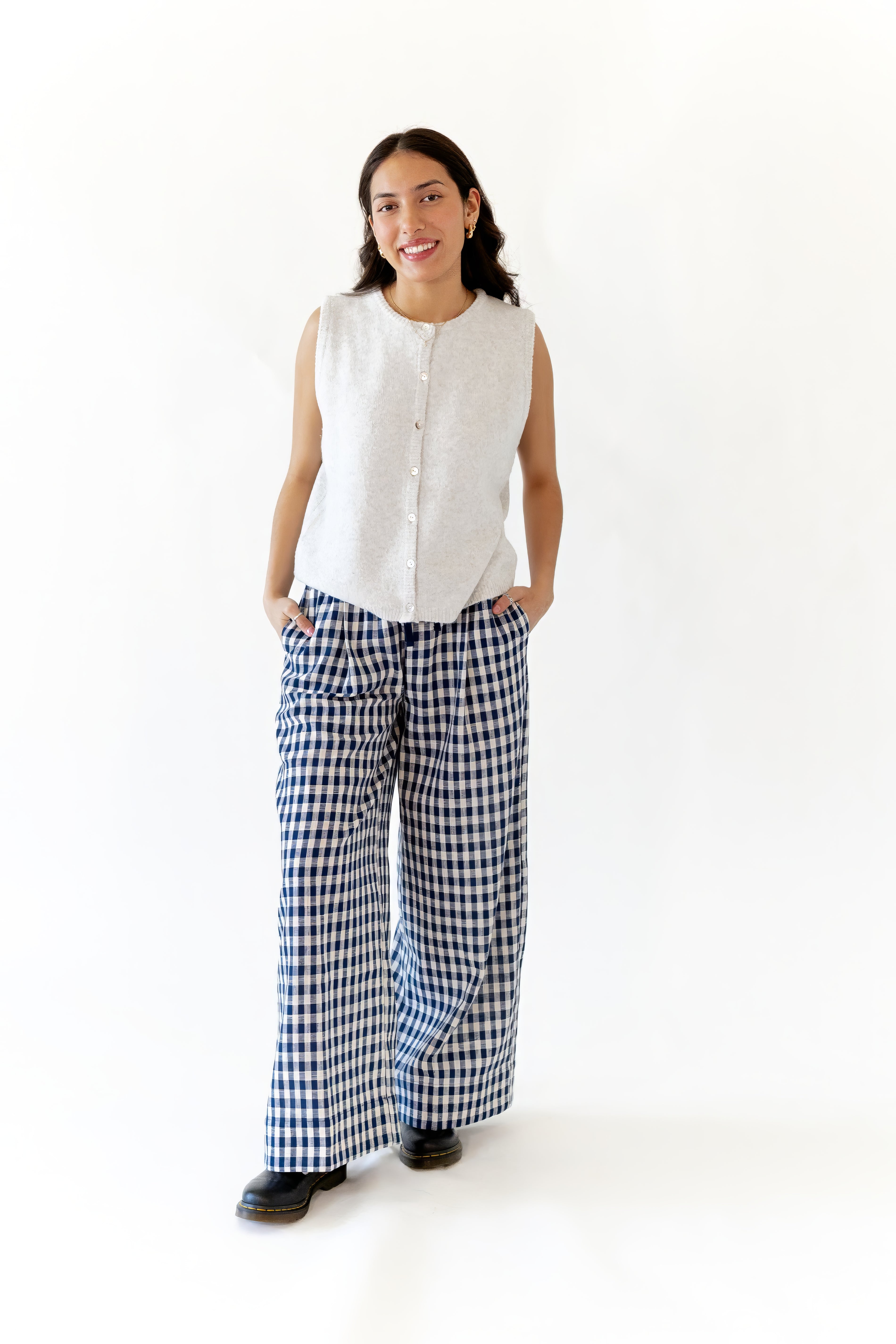 Emma Plaid Wide Leg Pants