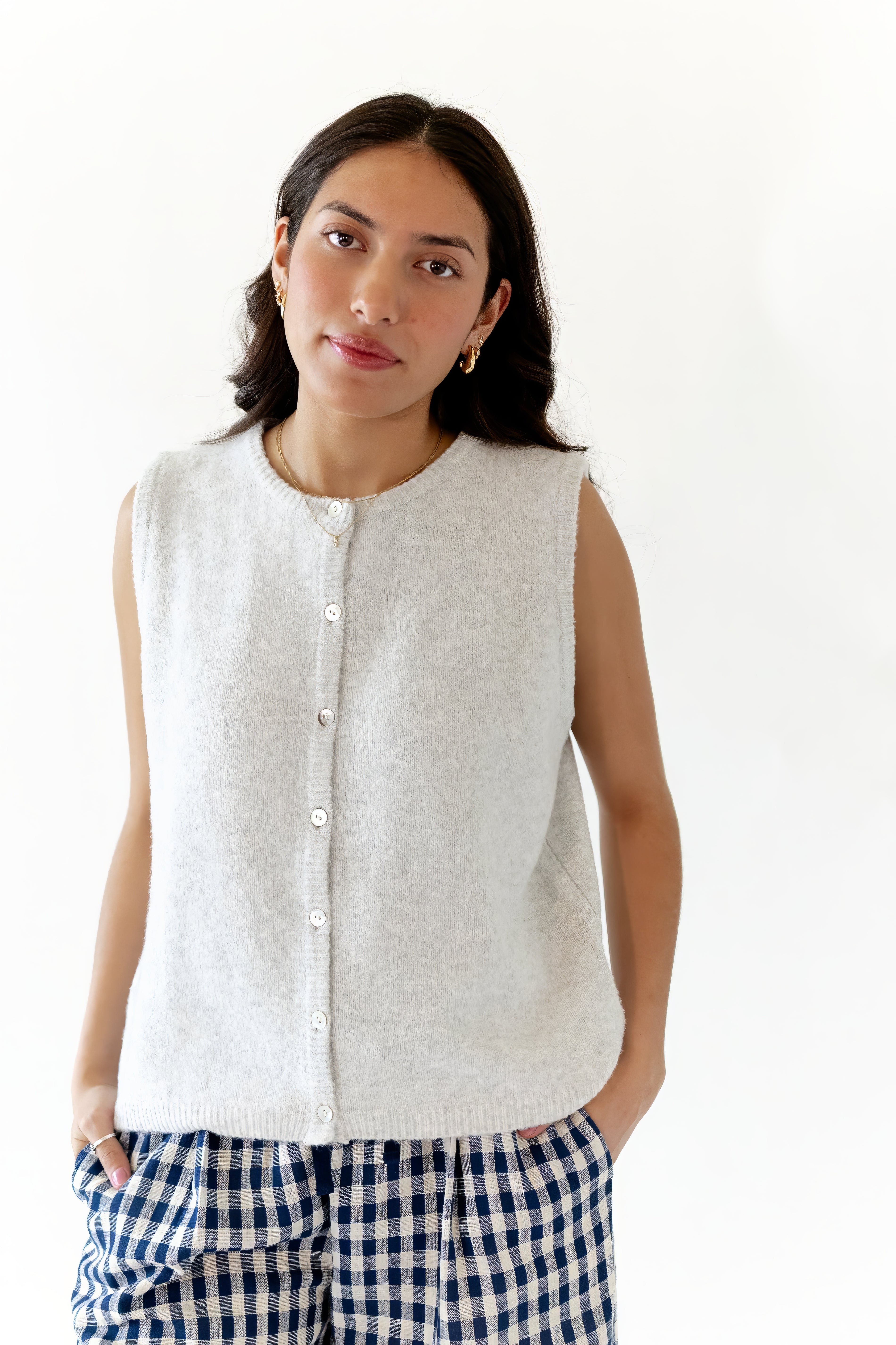 Fleurine Sleeveless Cardigan