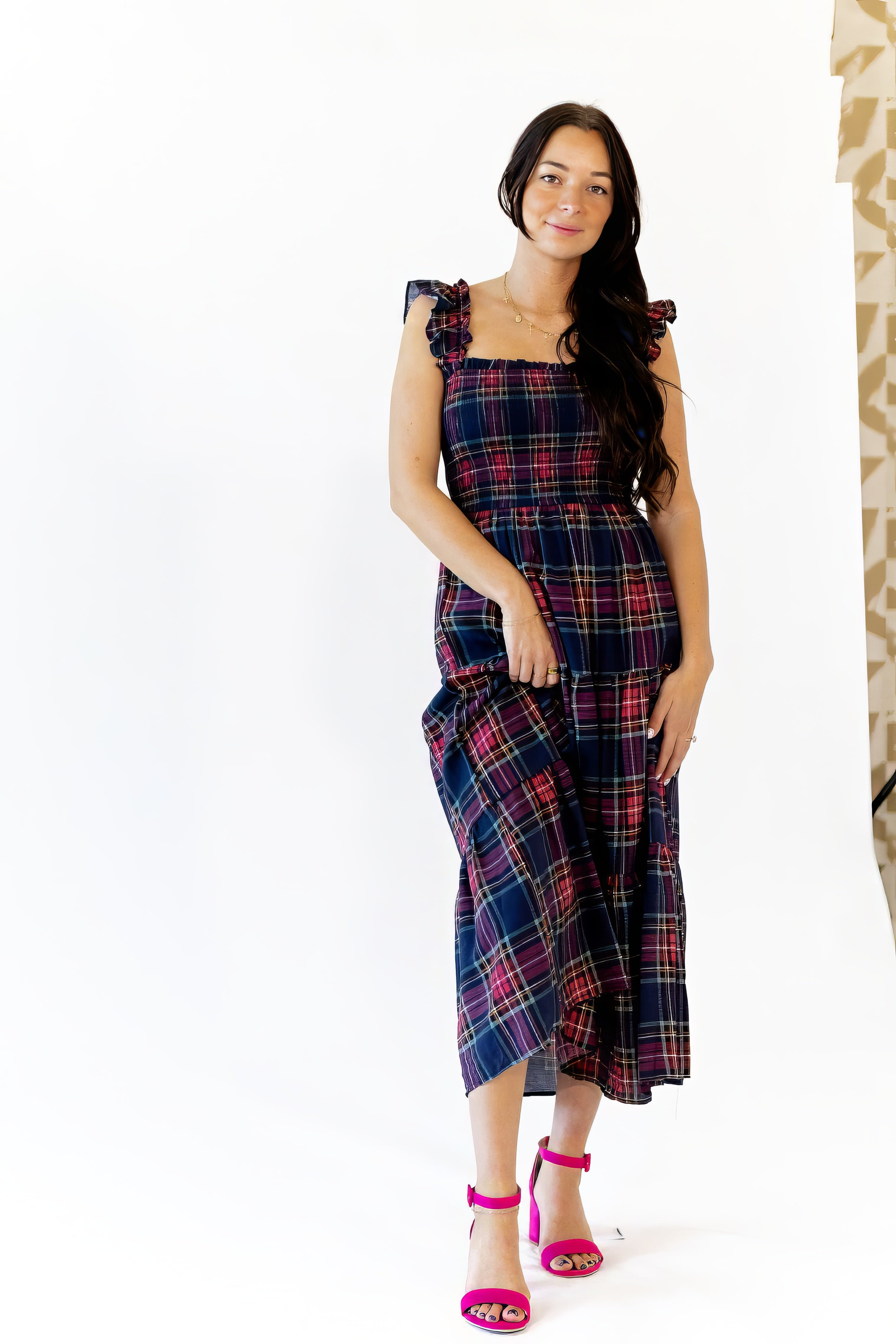 Lea Plai Midi Dress