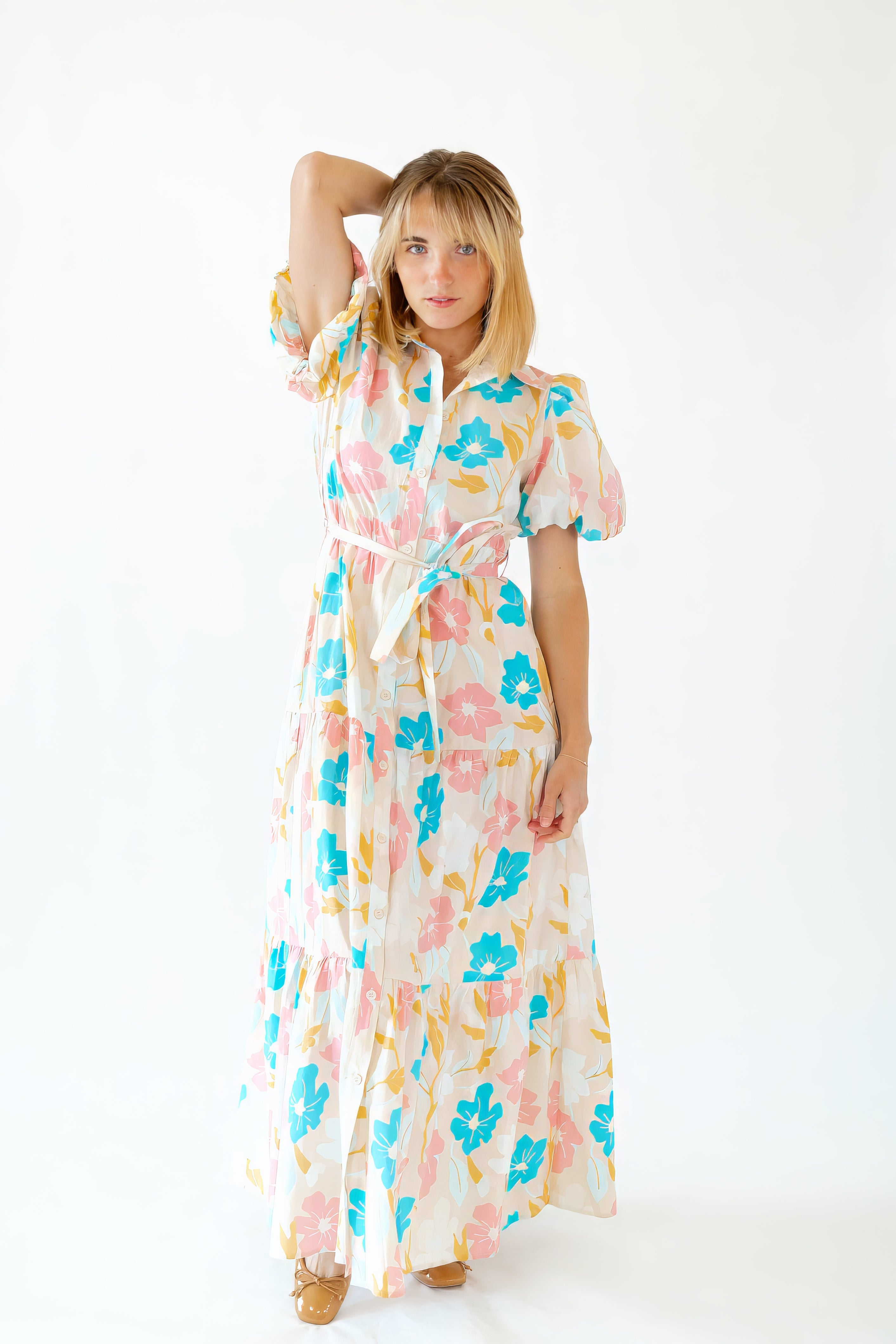 O&#39;neil Floral Button Down Maxi Dress