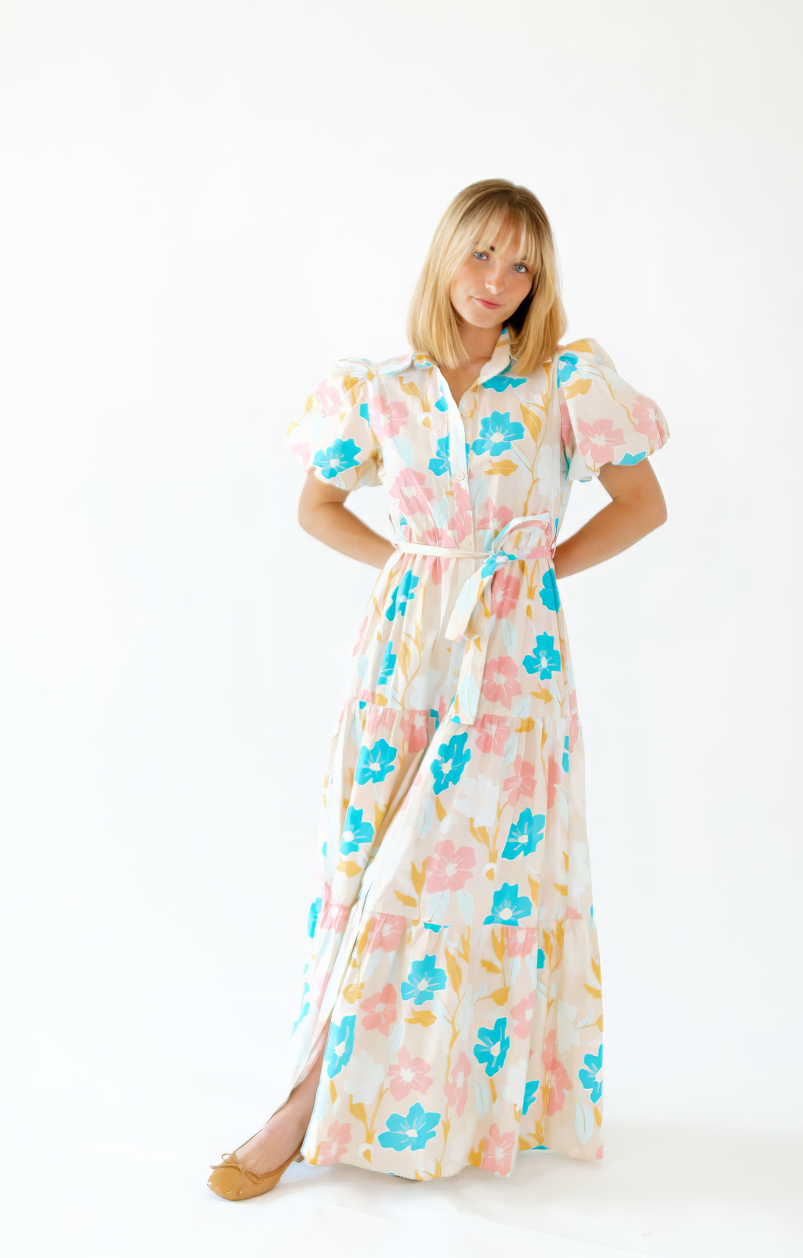 O&#39;neil Floral Button Down Maxi Dress