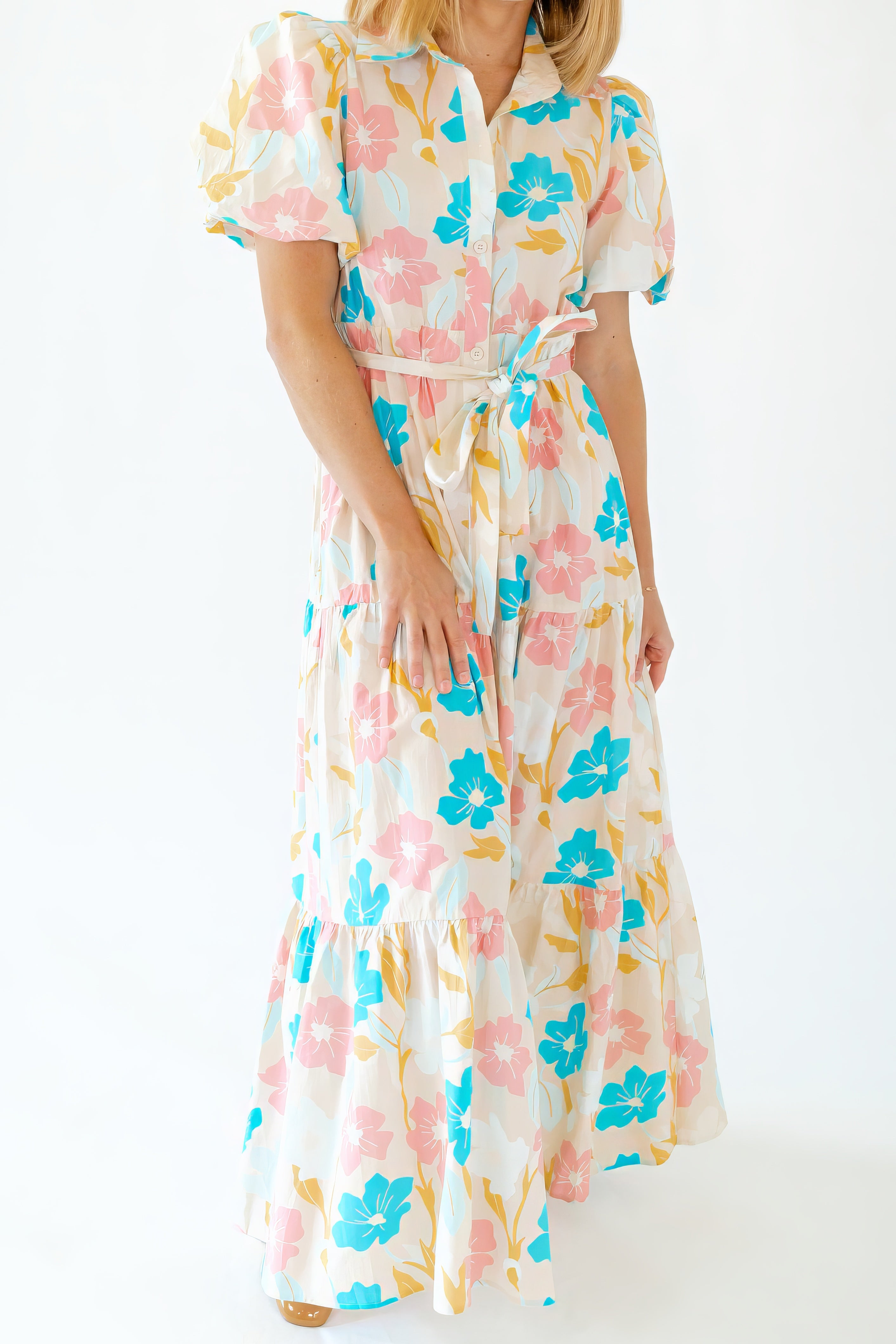 O&#39;neil Floral Button Down Maxi Dress