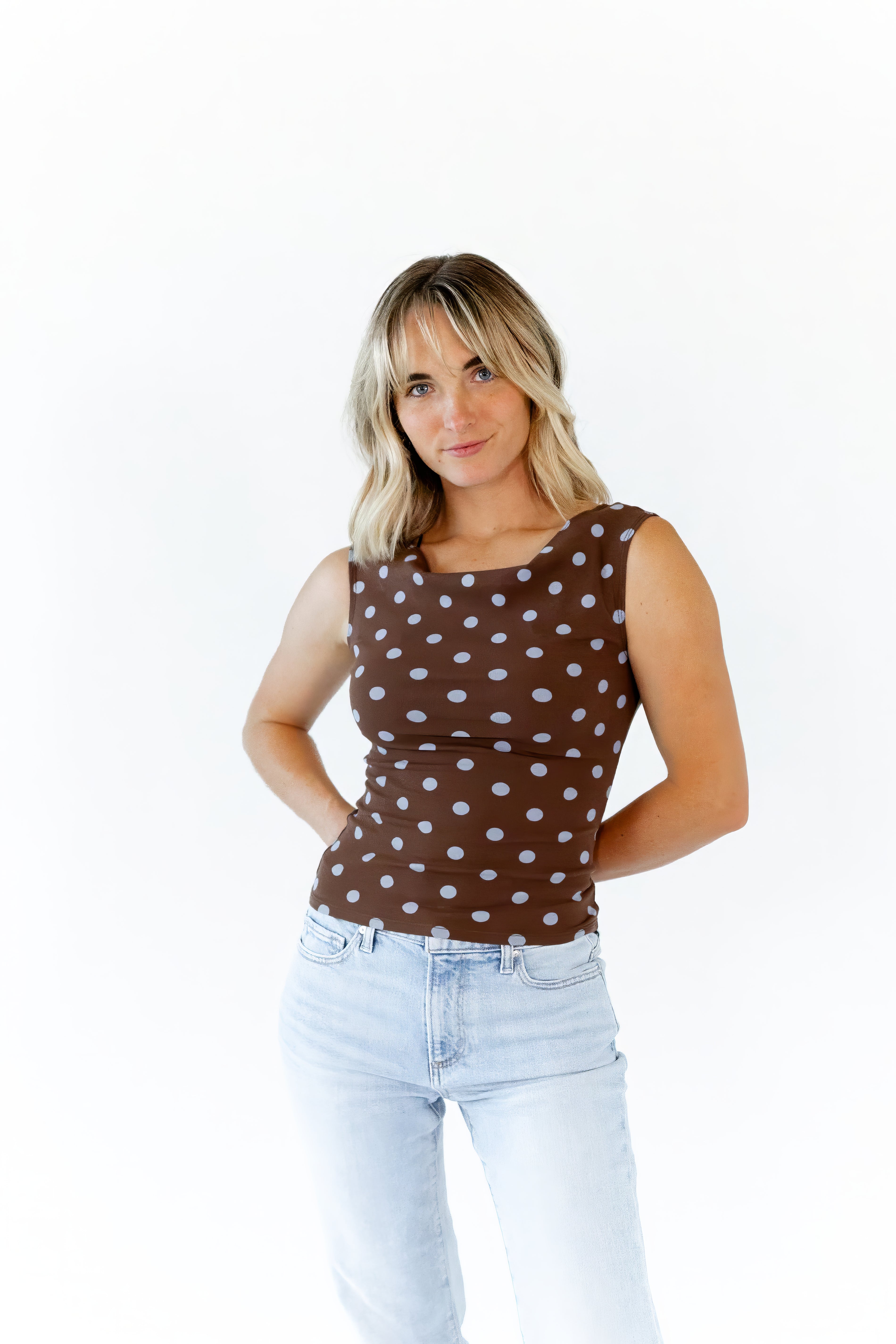 Amaris Polka Dot Top