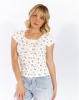 Miller Pointelle Floral Tee
