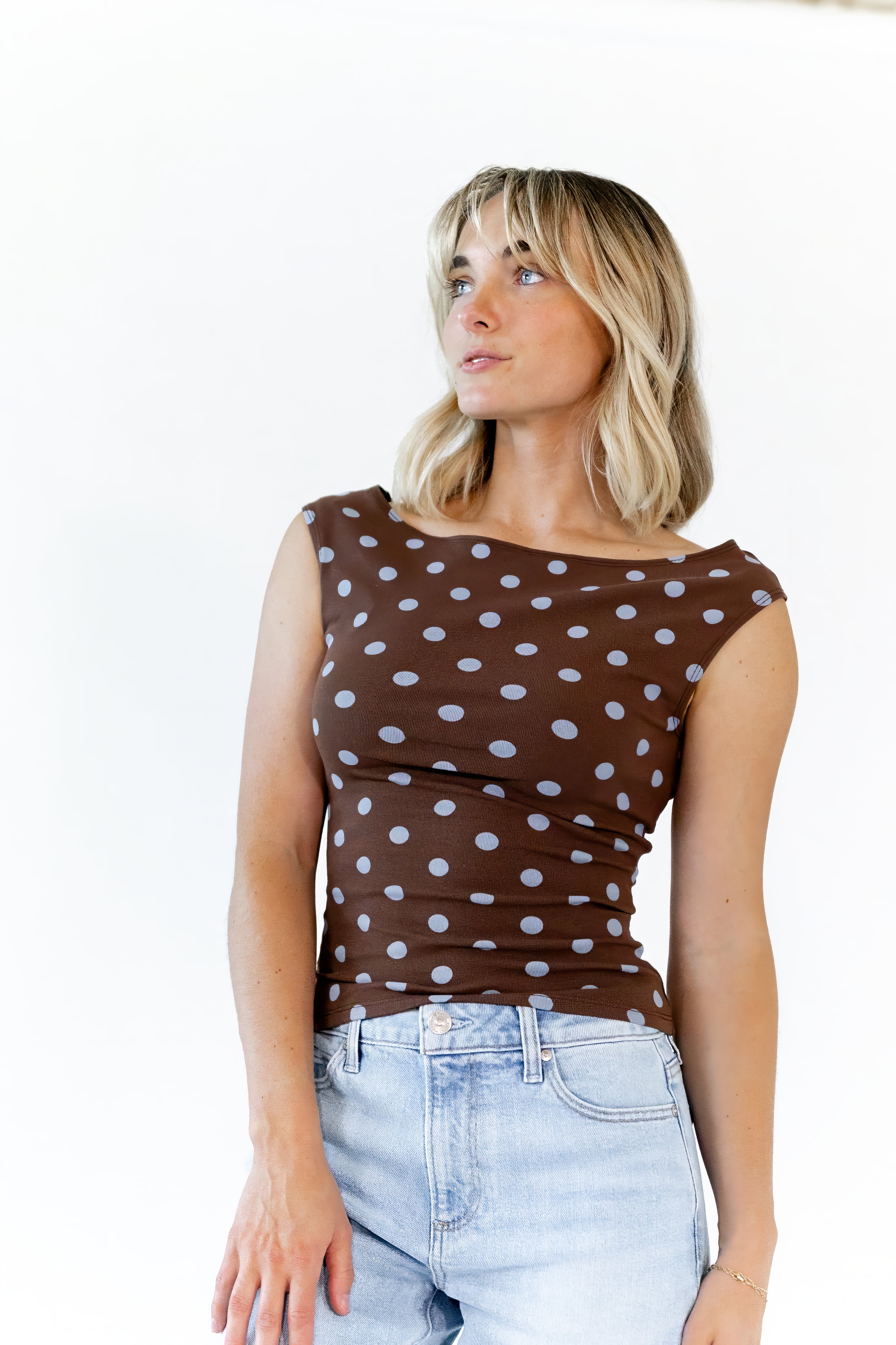 Amaris Polka Dot Top