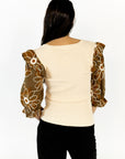 Hailey Embroidered Sleeve Top
