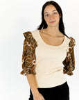 Hailey Embroidered Sleeve Top
