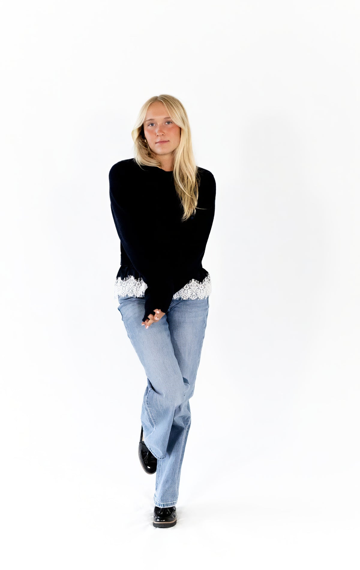 Susana Lace Trim Sweater
