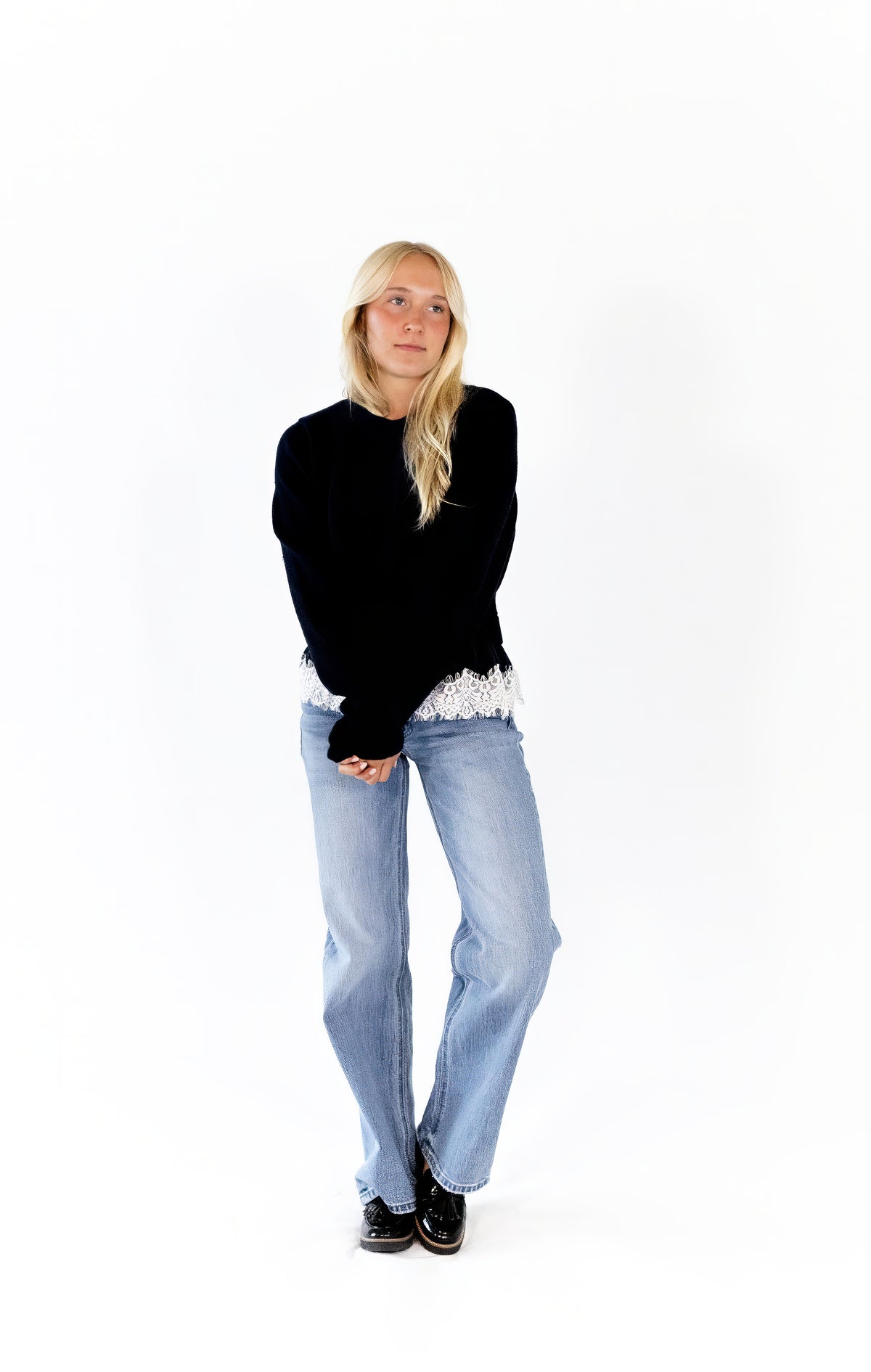 Susana Lace Trim Sweater
