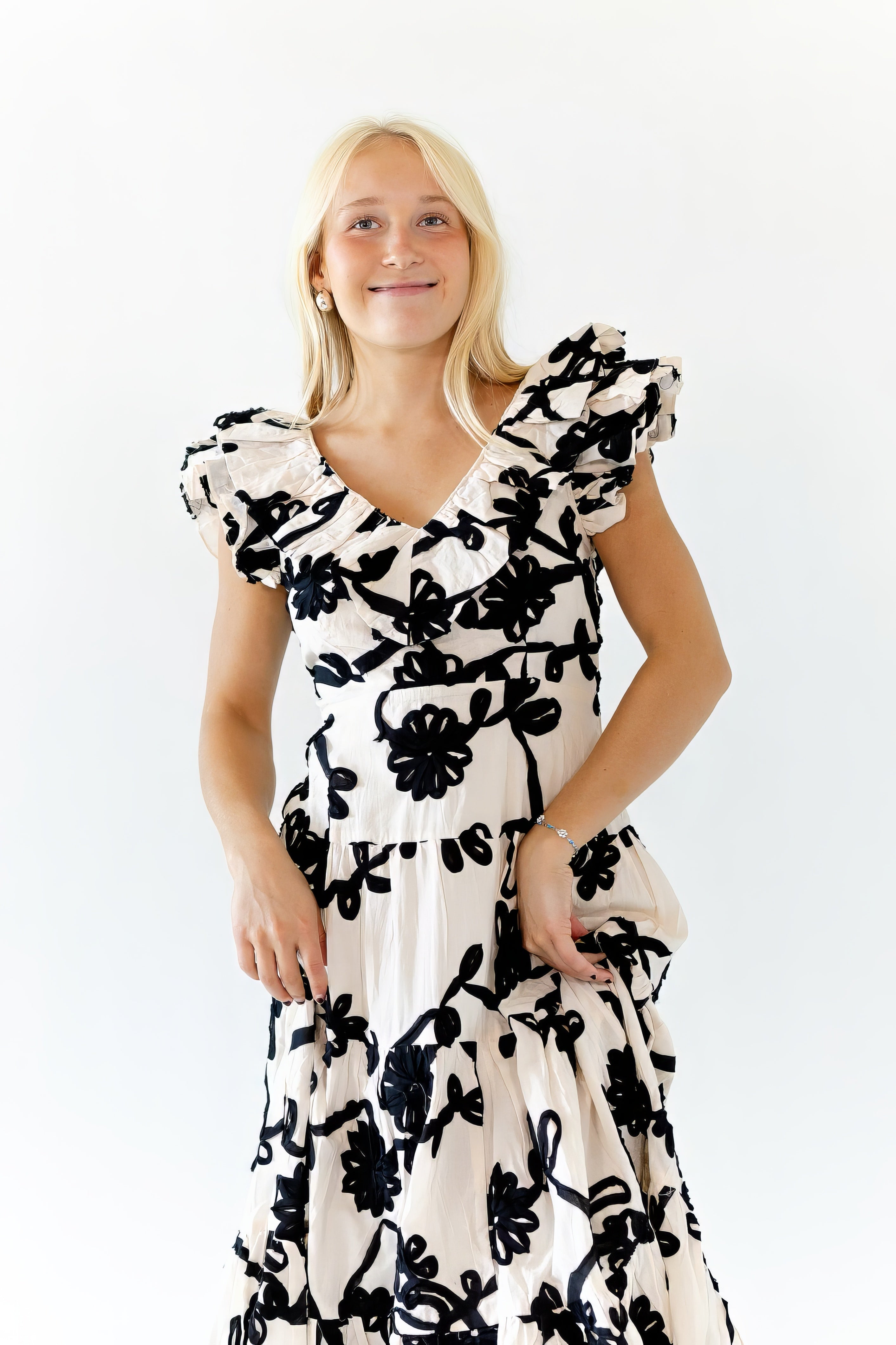 Ralphie Embroidered Midi
