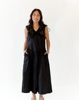 Edith Drop Waist Midi · Black