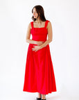 Nitsan Rouched Red Dress