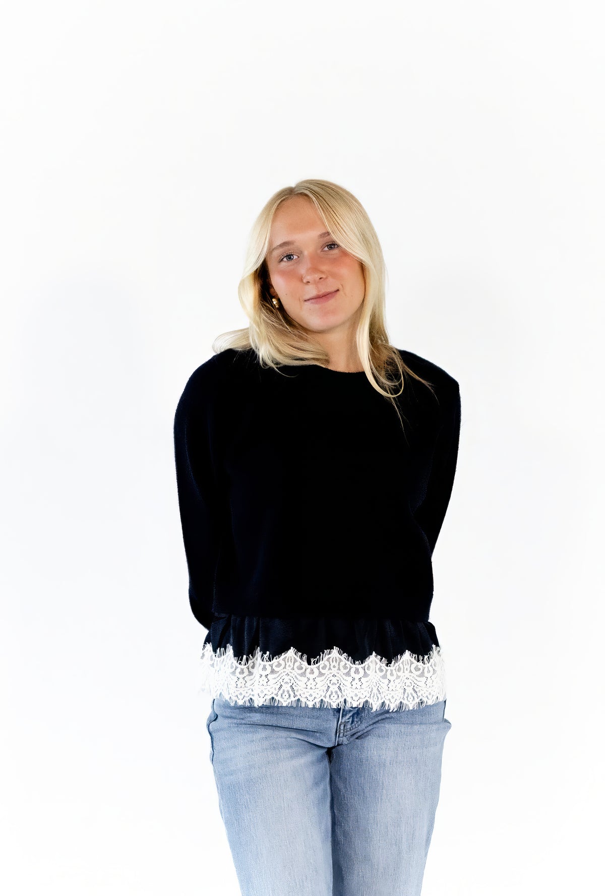 Susana Lace Trim Sweater