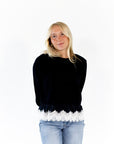 Susana Lace Trim Sweater