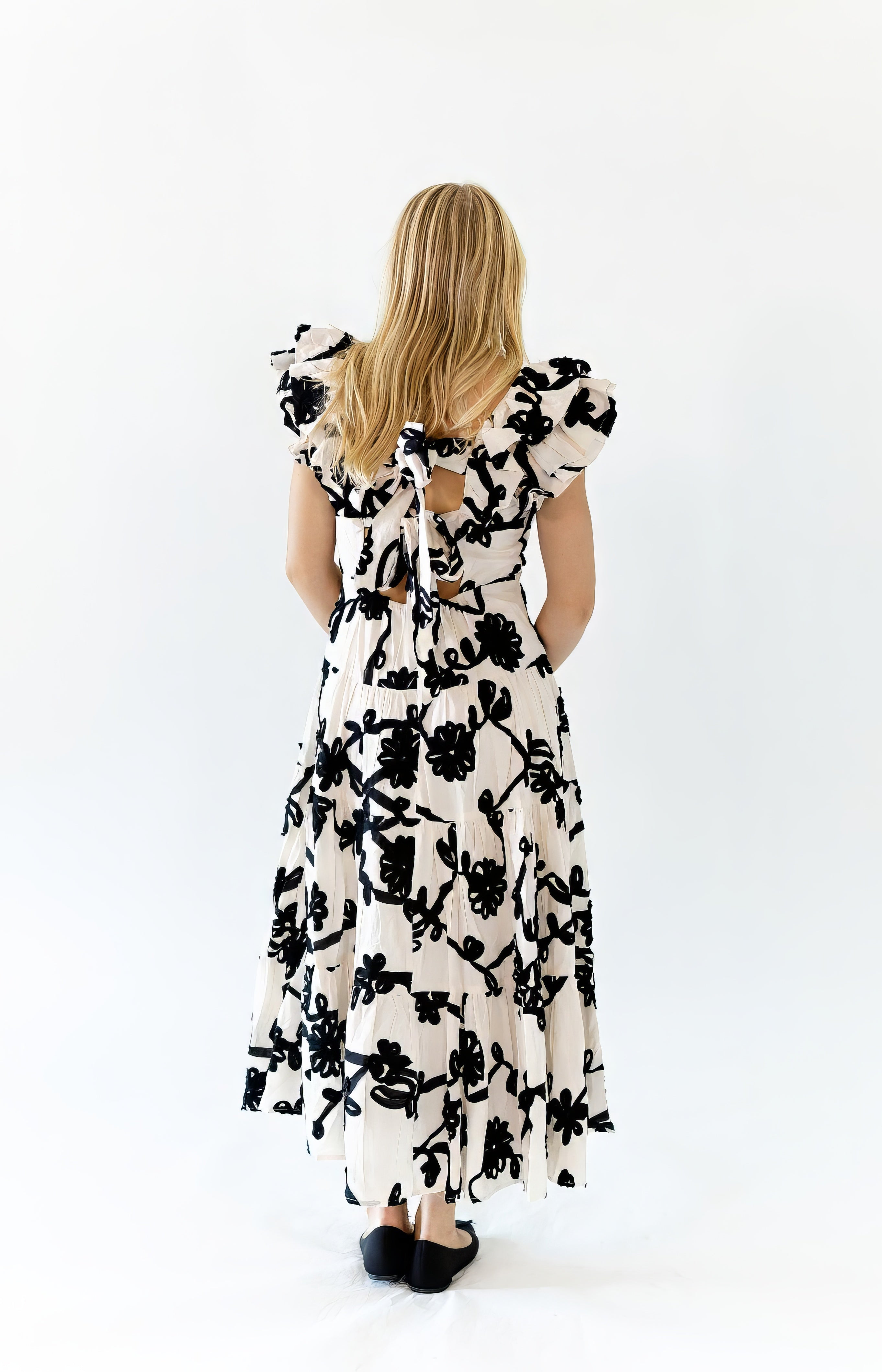 Ralphie Embroidered Midi