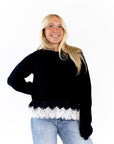 Susana Lace Trim Sweater