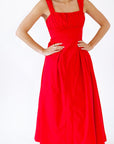 Nitsan Rouched Red Dress