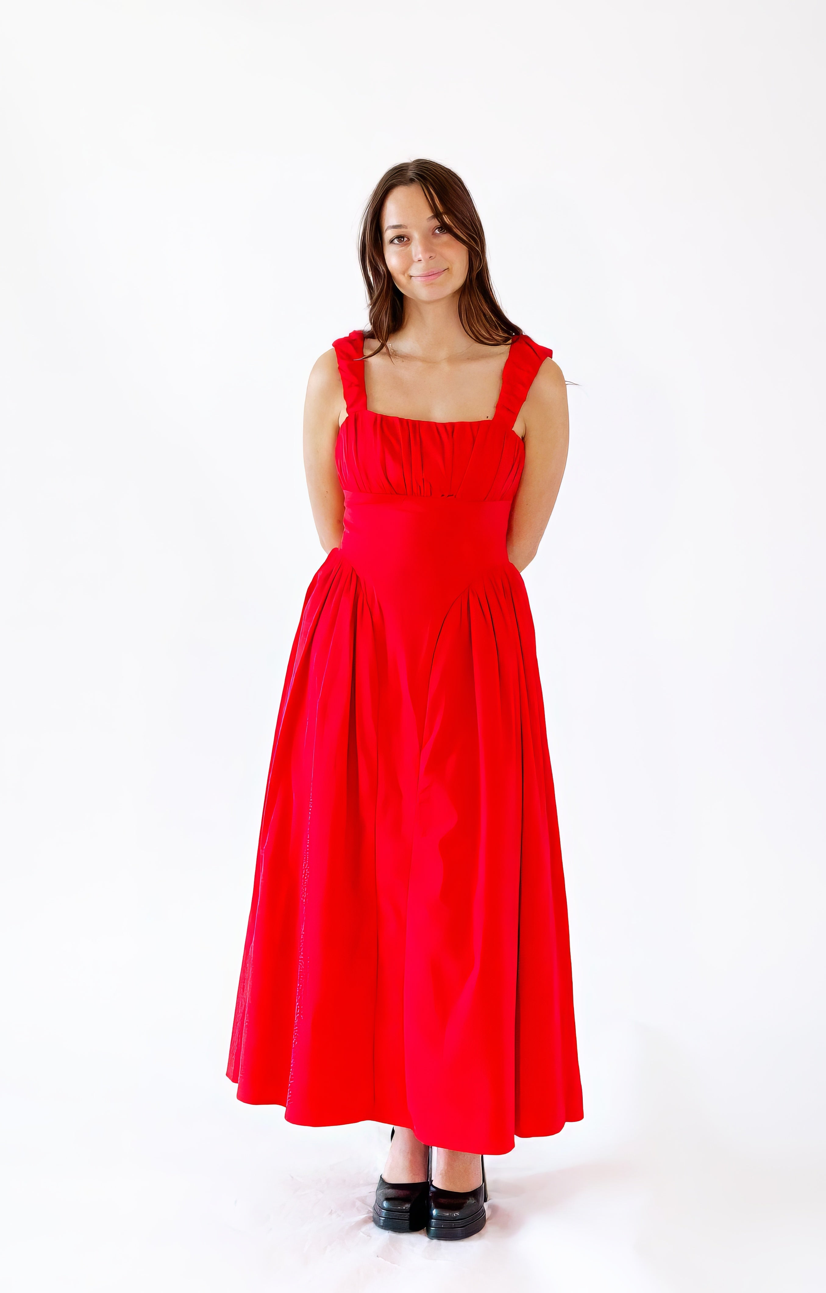 Nitsan Rouched Red Dress