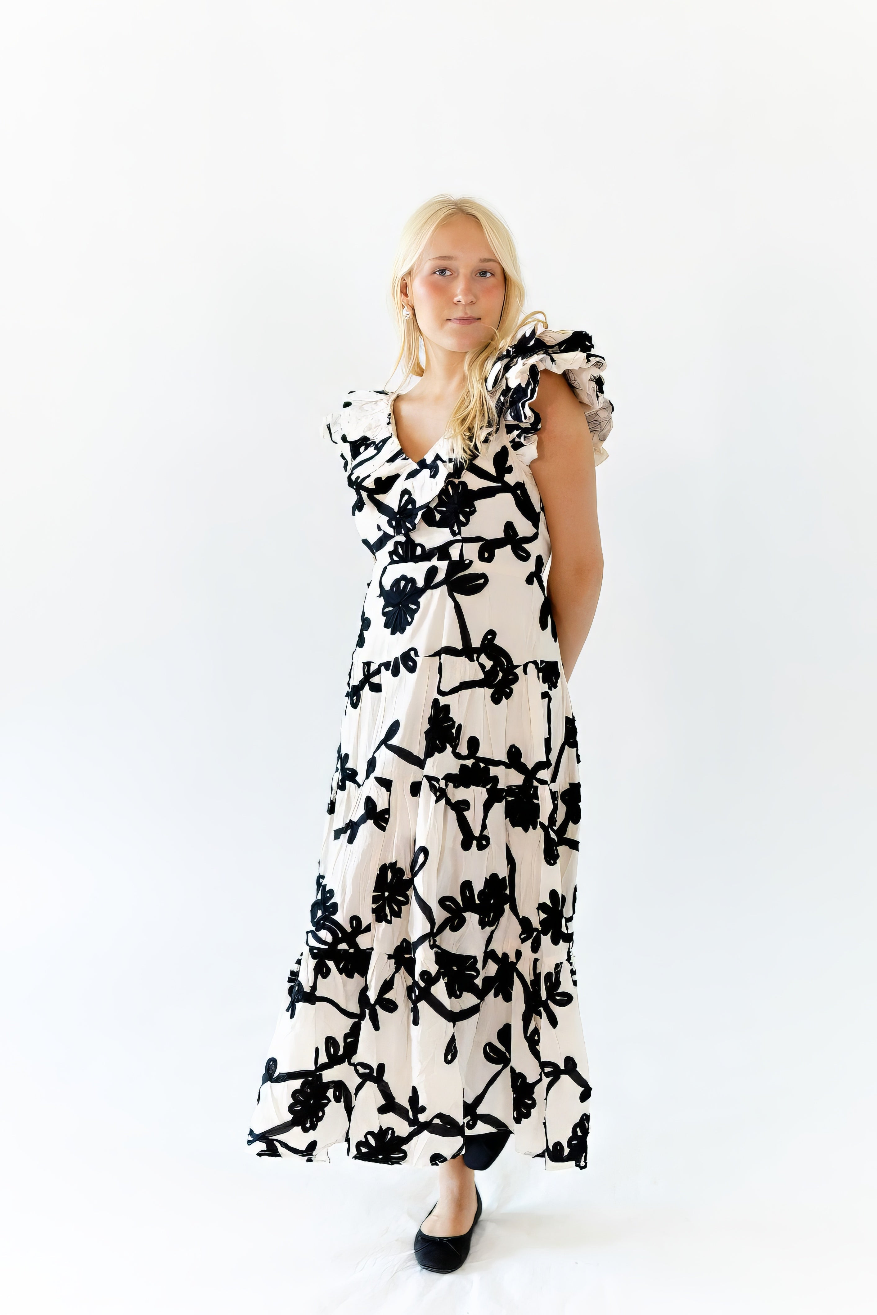 Ralphie Embroidered Midi