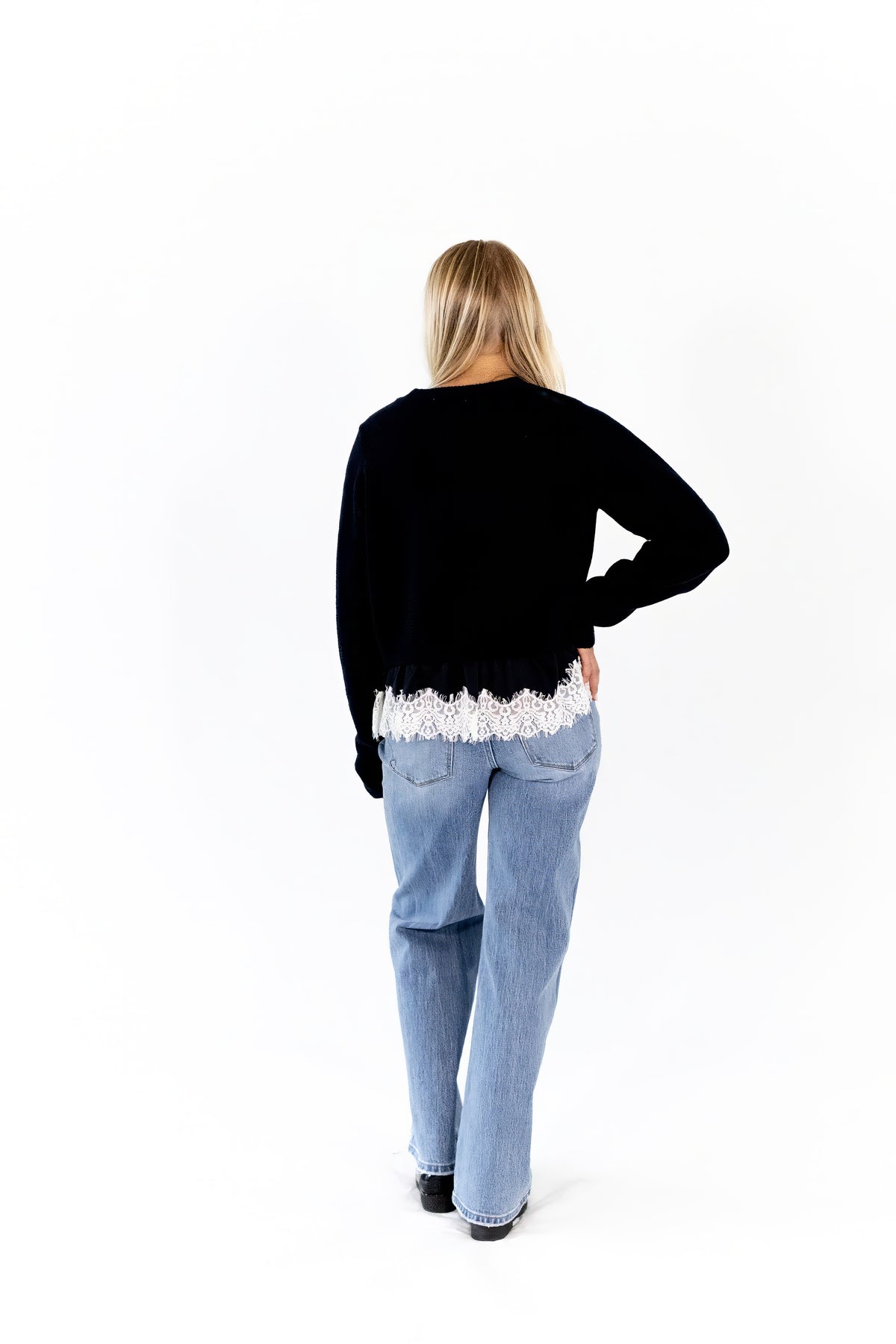Susana Lace Trim Sweater