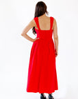 Nitsan Rouched Red Dress