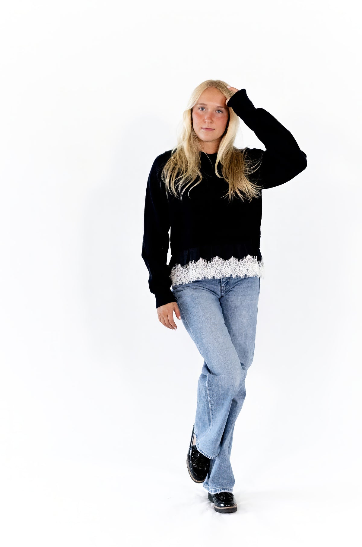 Susana Lace Trim Sweater