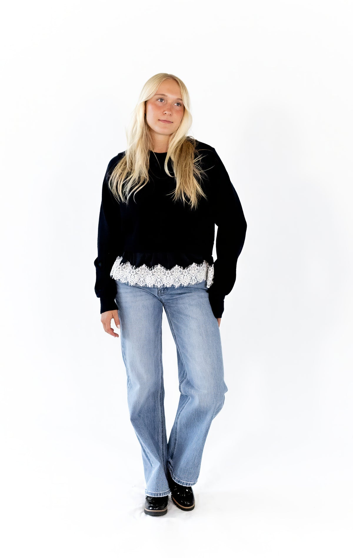Susana Lace Trim Sweater