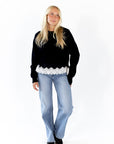 Susana Lace Trim Sweater
