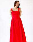 Nitsan Rouched Red Dress