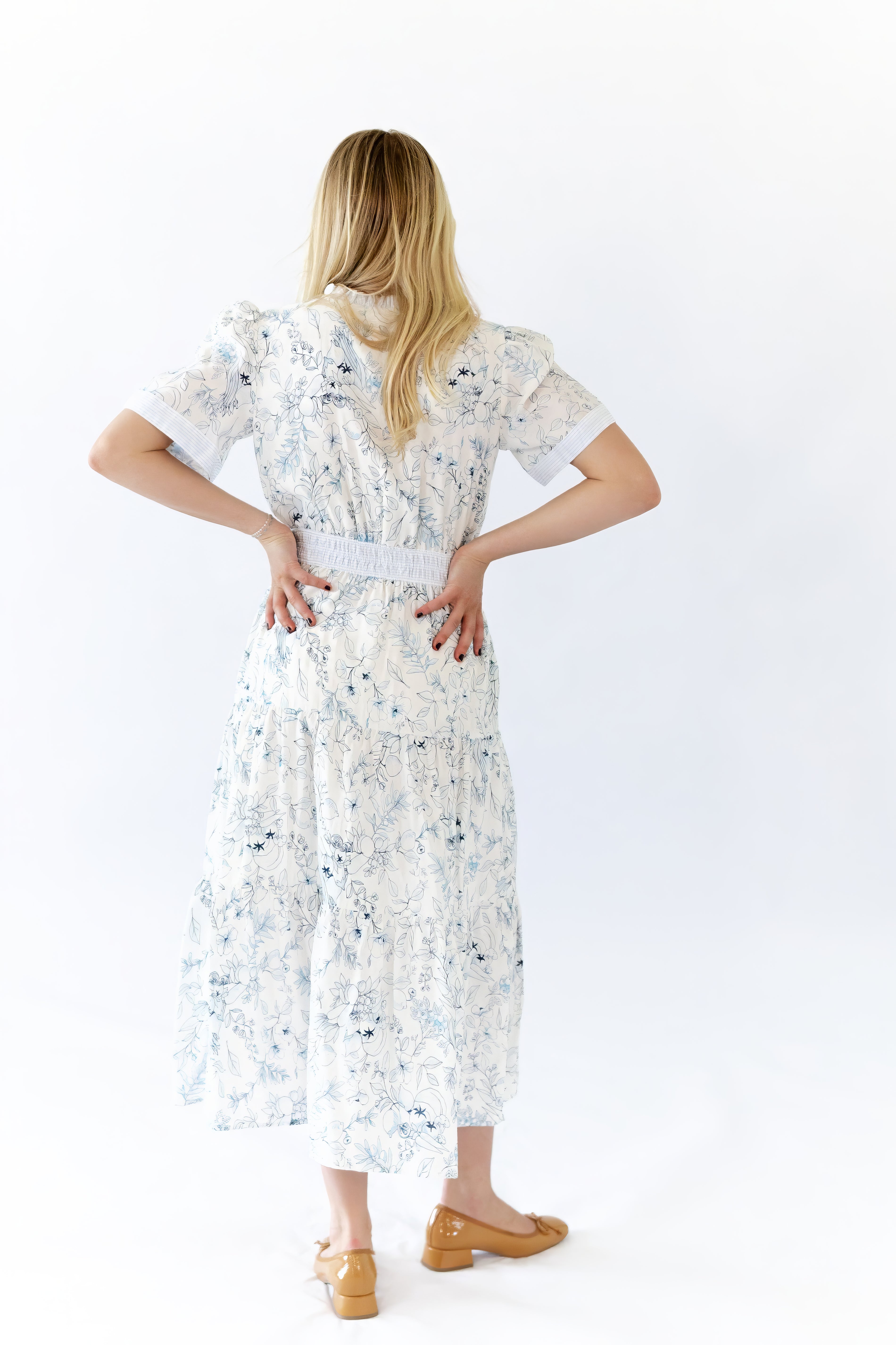 Jojo Split Neck Midi Dress