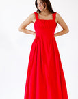 Nitsan Rouched Red Dress