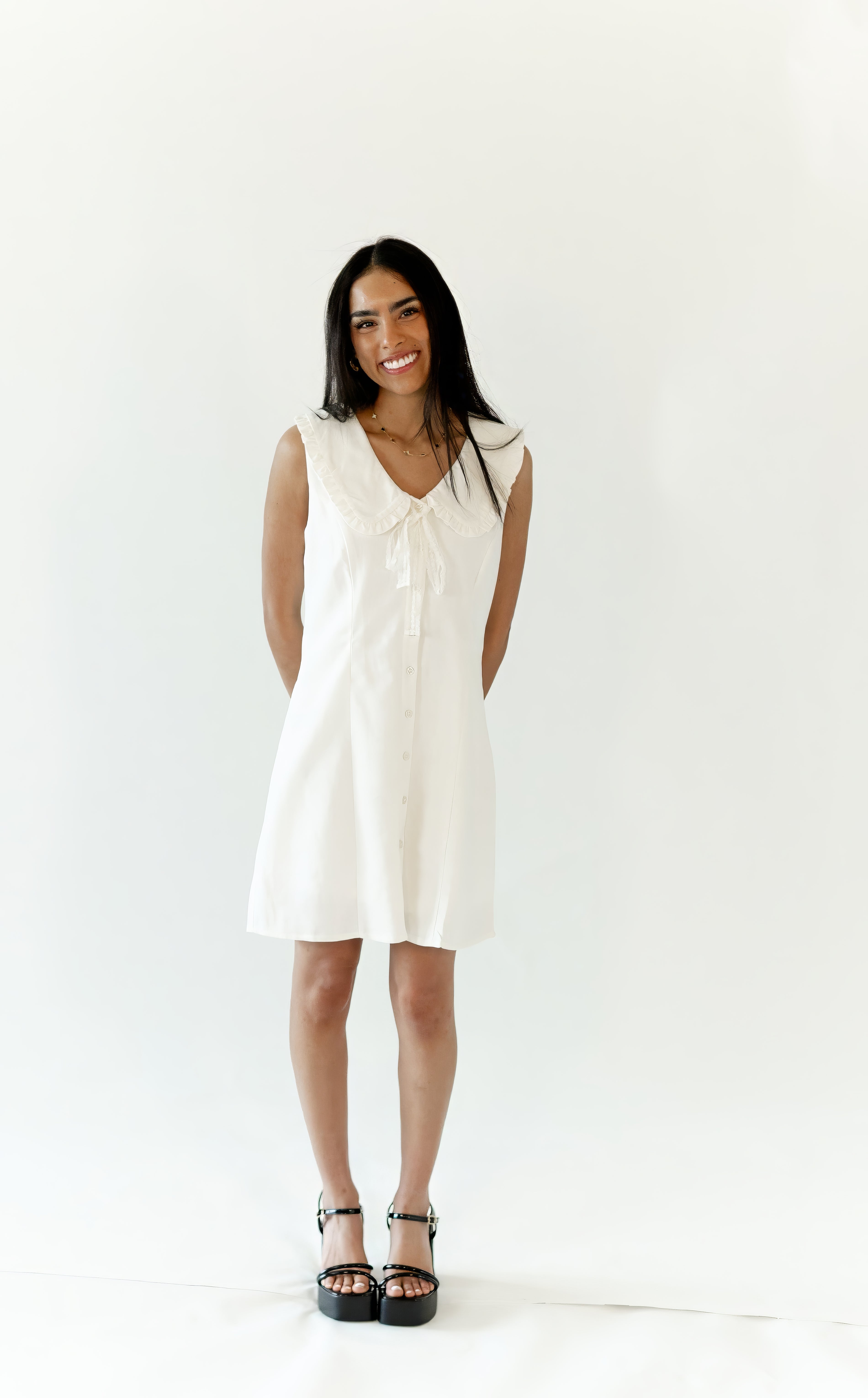 Hattie Sailor Neckline Mini Dress – Twirl Boutique