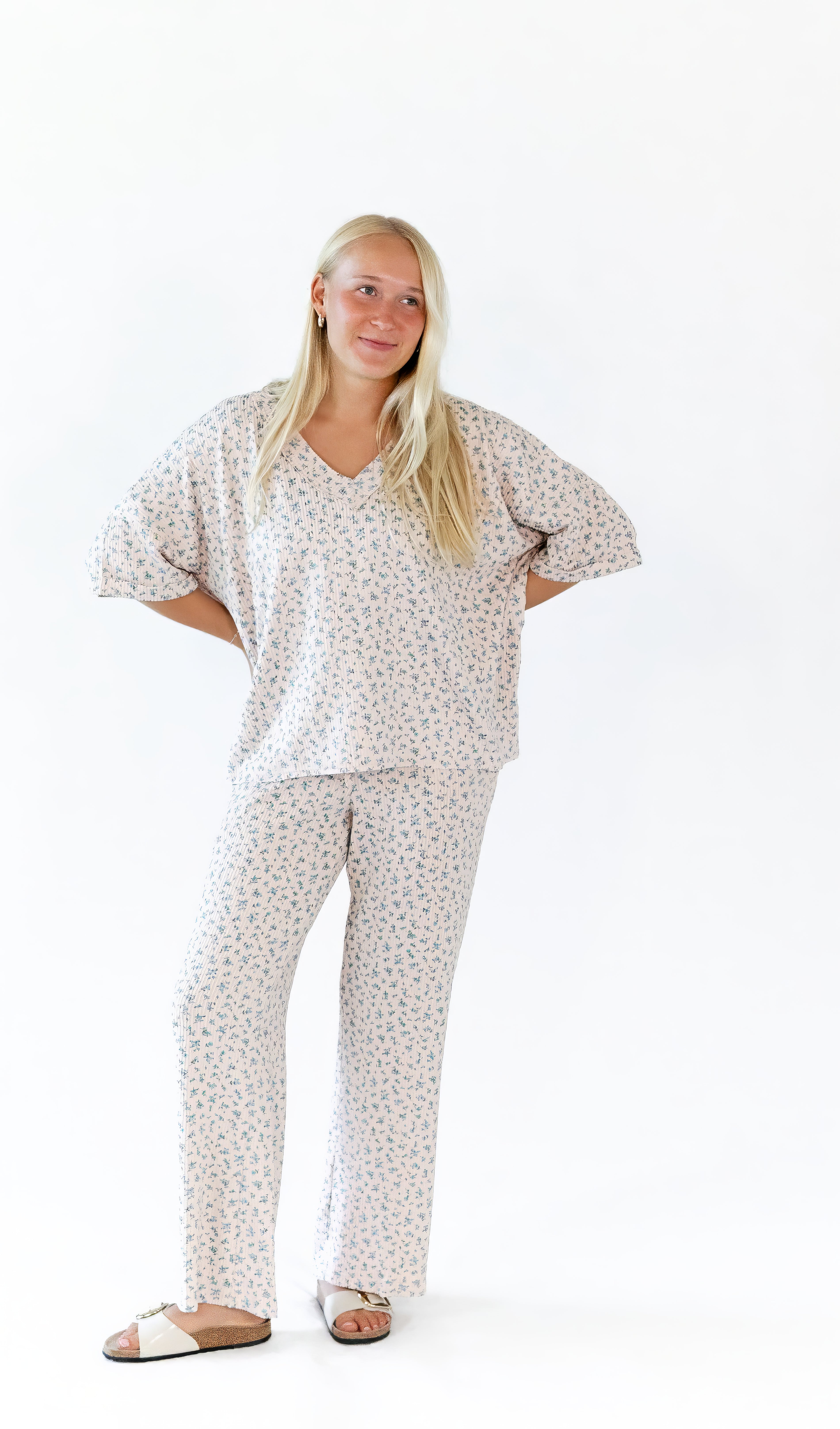 Cleo Ribbed Floral Set