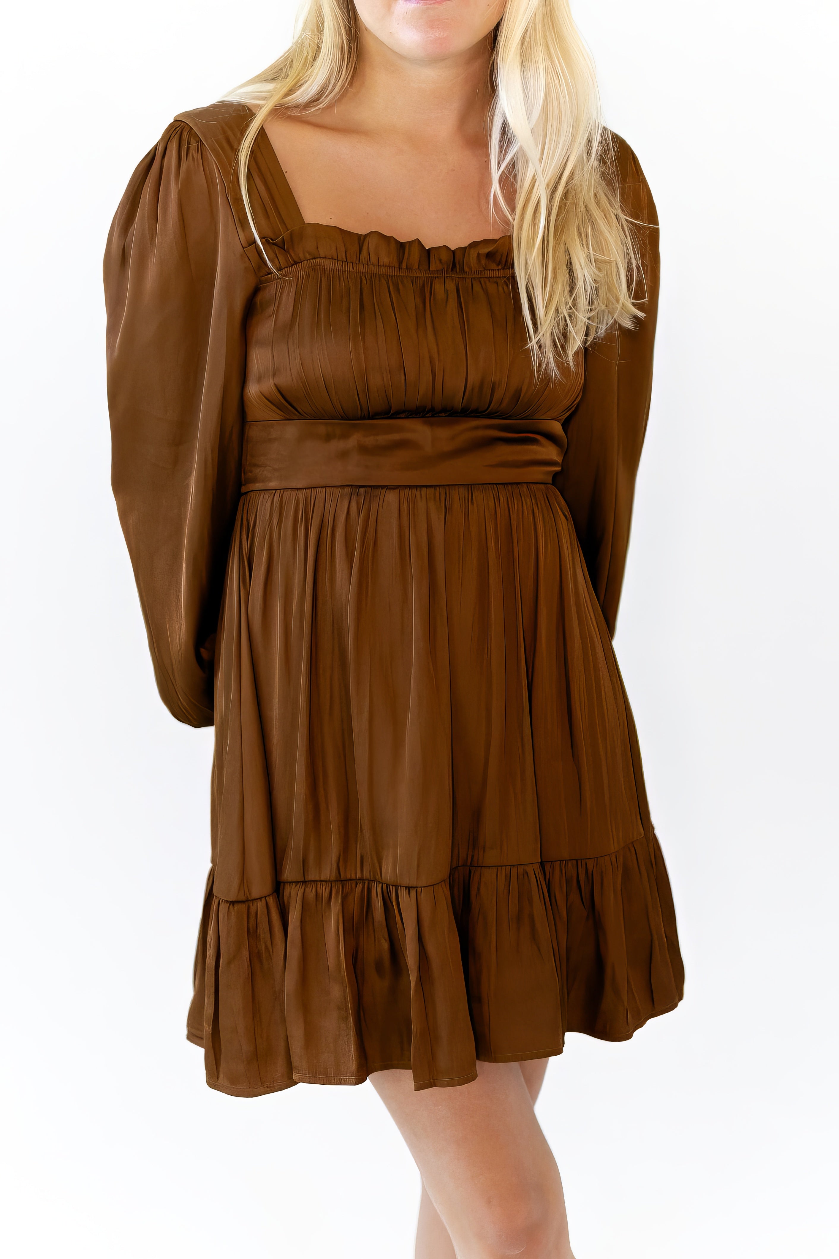 Barb Satin Finish Mini Dress