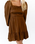 Barb Satin Finish Mini Dress