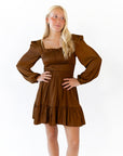 Barb Satin Finish Mini Dress