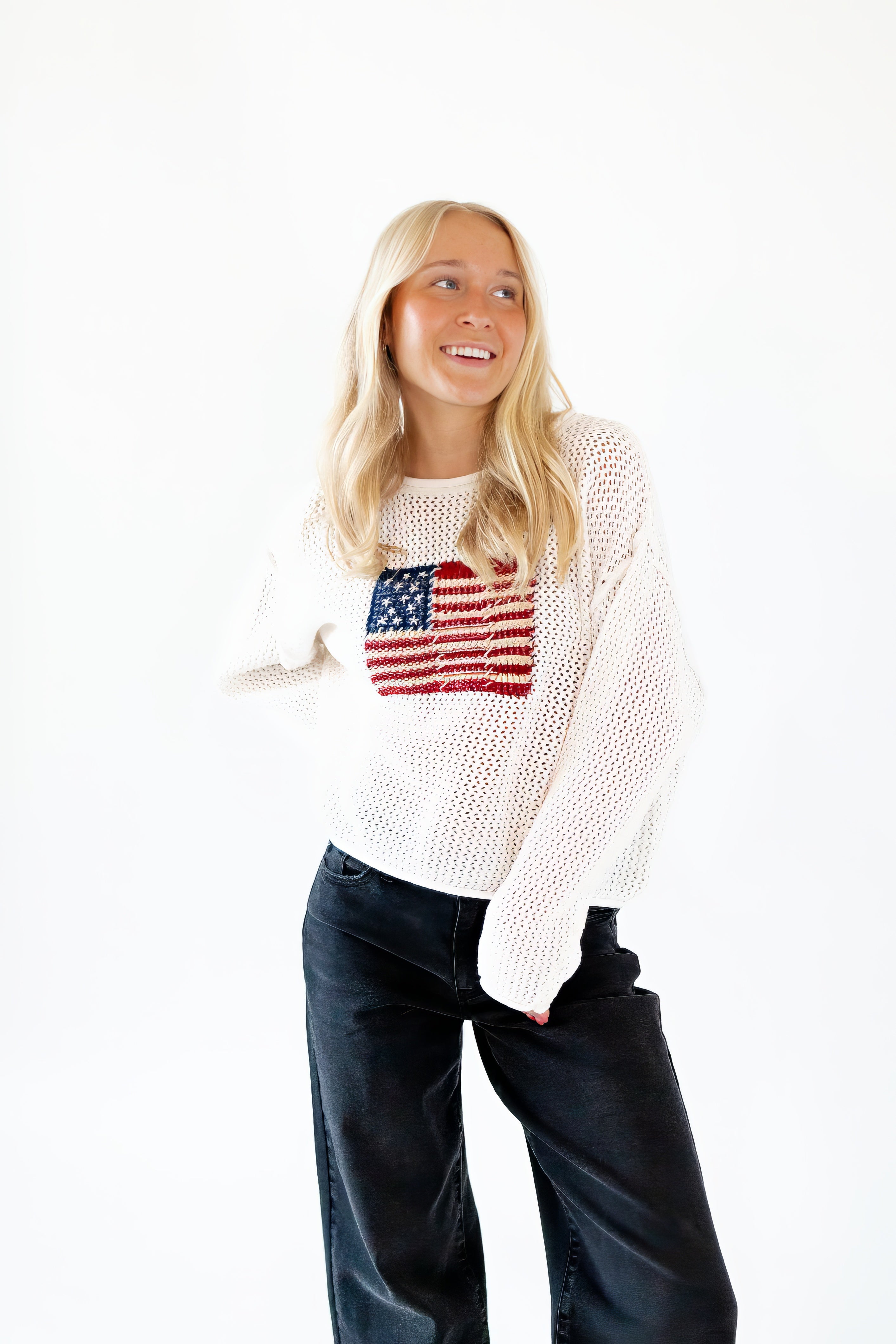 American Flag Crochet Top