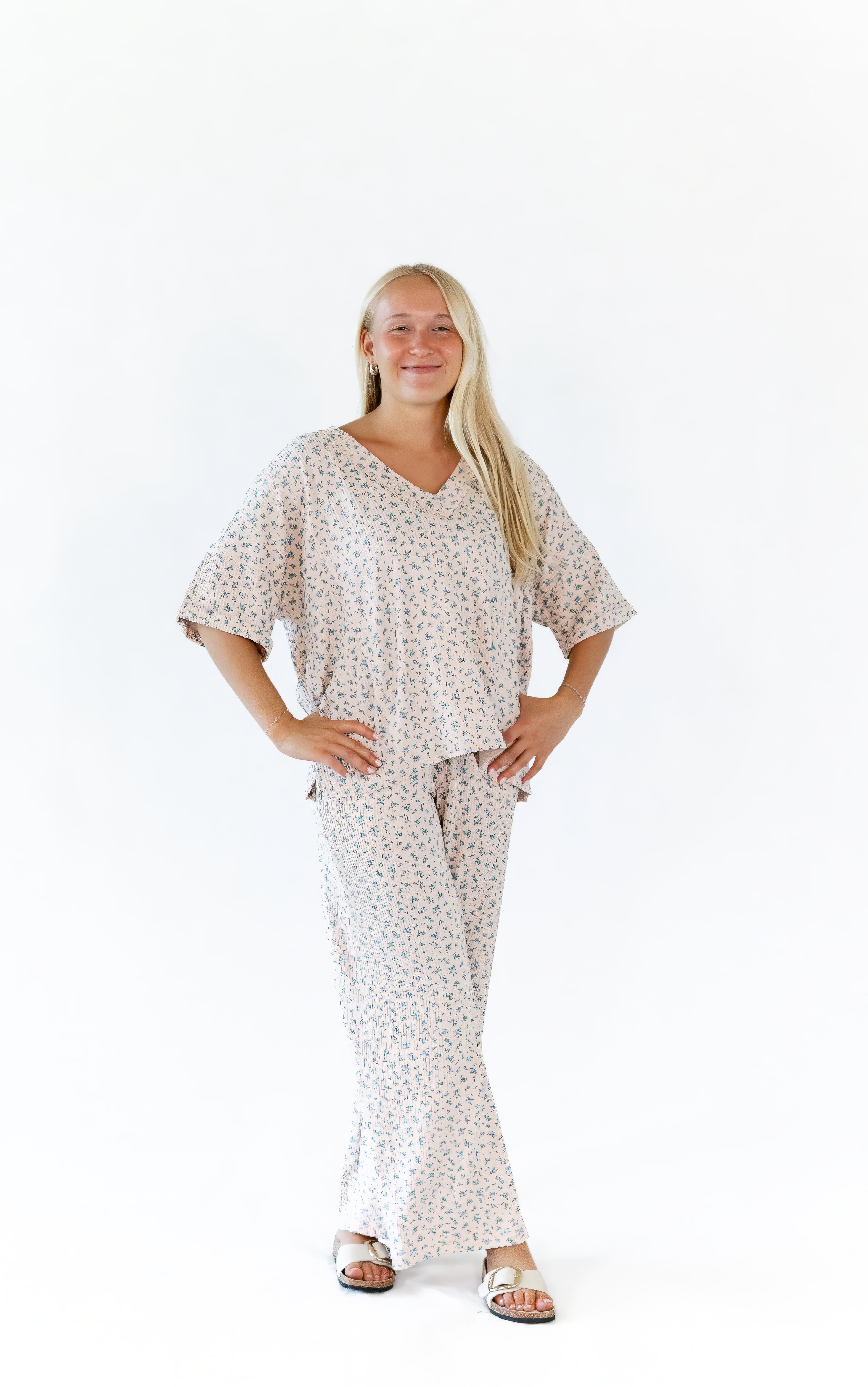 Cleo Ribbed Floral Set